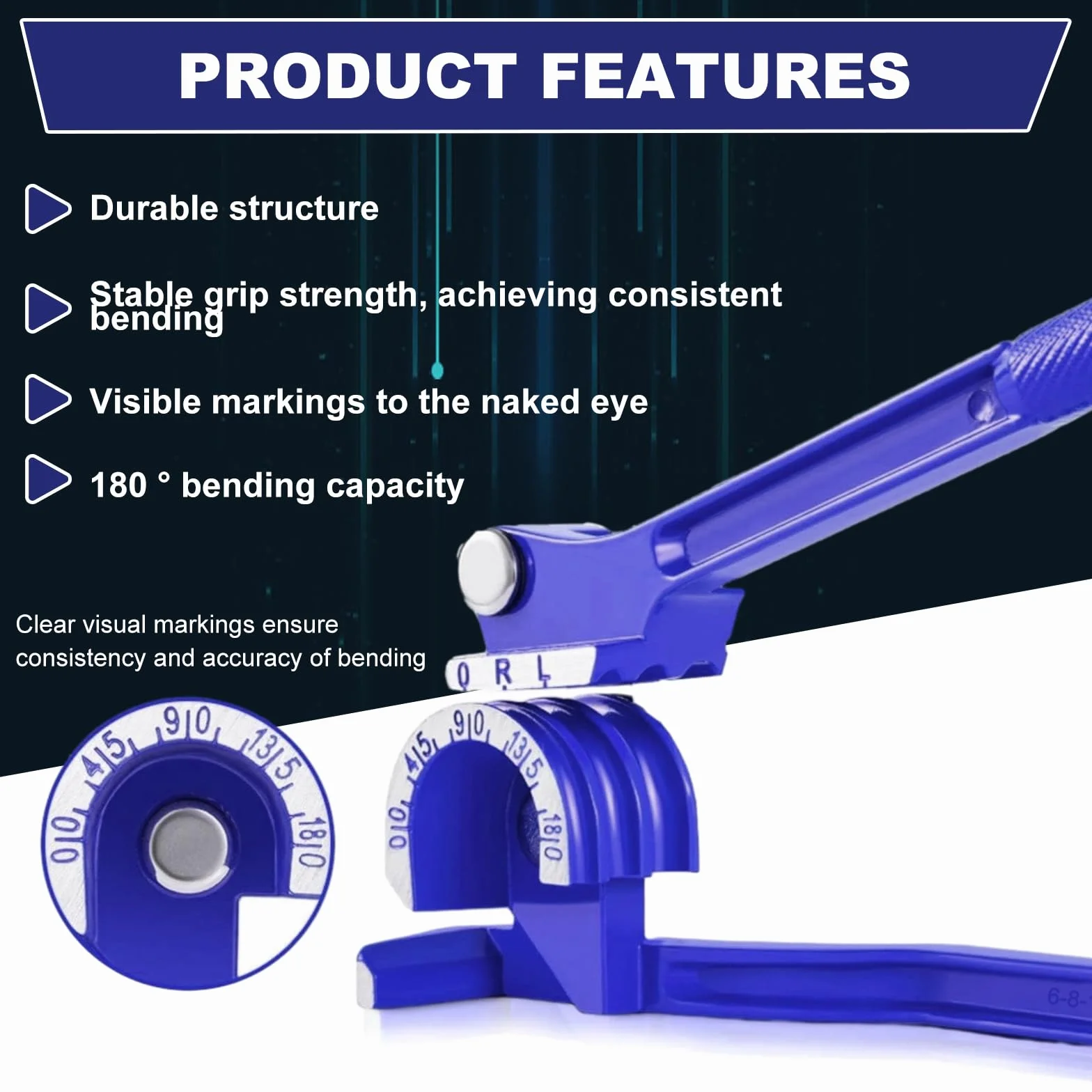 Strumento Piegatubi Manuale, Curvatubi Manuale per Tubi, Piegatubi Rame 180 Gradi, 3 in 1 Pinza Piegatrice per Tubo, 1/4"5/16" 3/8"Curvatubi Per Tubo Rame Rame Alluminio Ottone Metallo Metallo