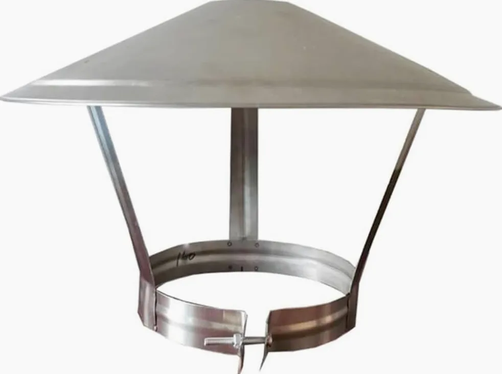 Cappottino regolabile in acciaio inox per ventilazione tetto e protezione dalla pioggia