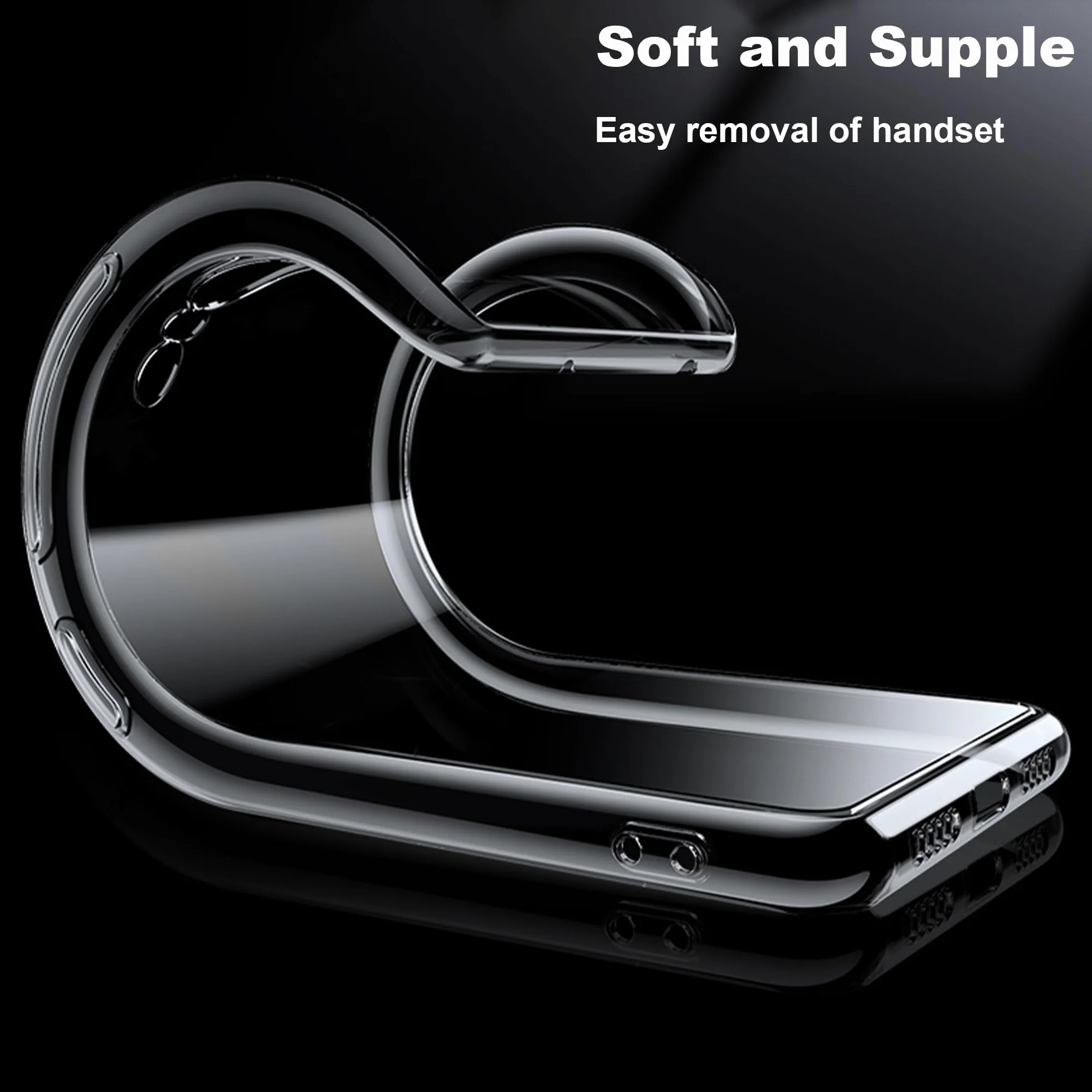 Cover per Sony Xperia 1 VII Custodia per Assorbimento degli Urti Sottile Morbida in Silicone TPU Protettiva [Protezione da Caduta] + [1 Pezzi] Vetro Temperato -Trasparente
