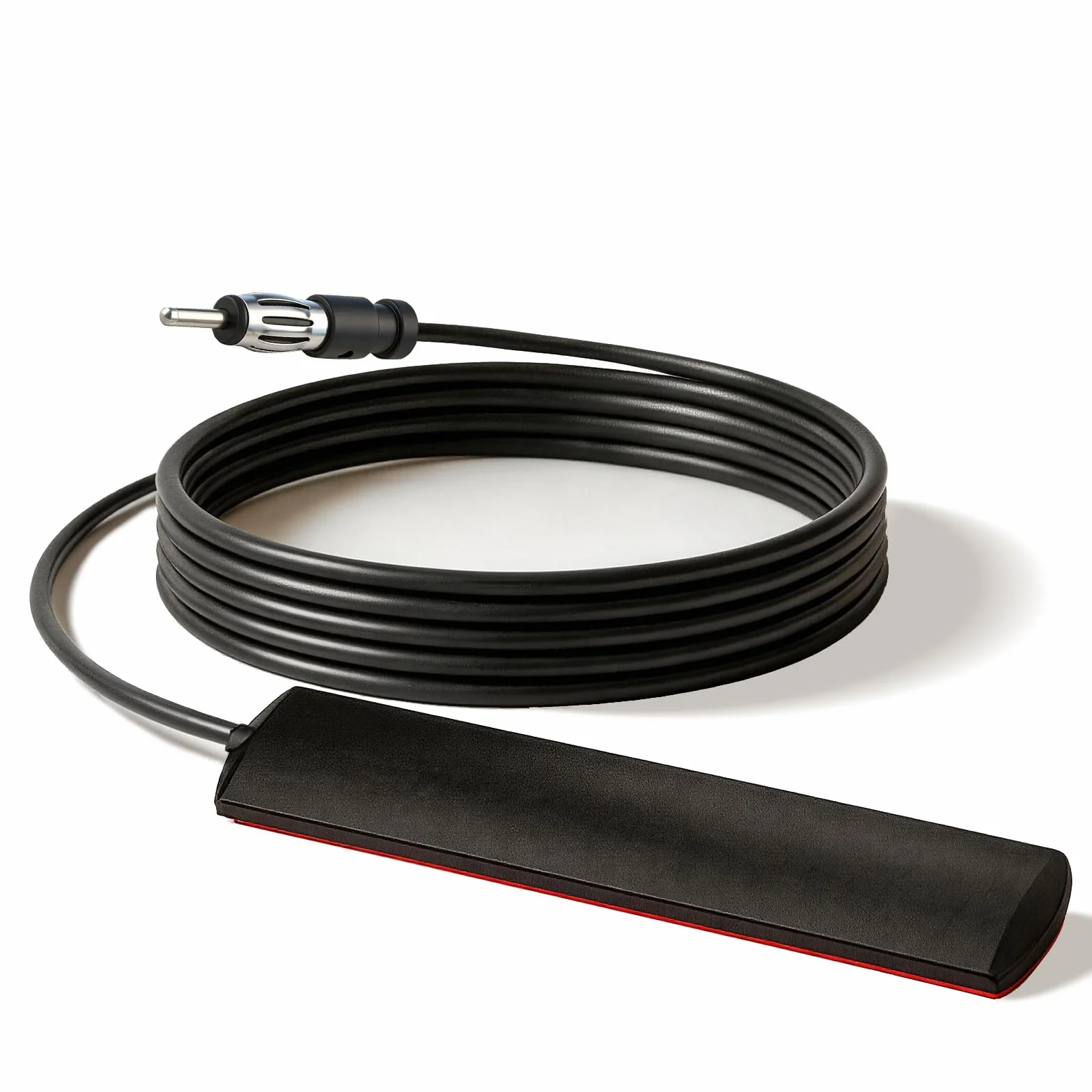 Bingfu Adattatore Antenna Autoradio Interna Antenna Elettronica Amplificata Radio Auto Universale ANT-309 Adattatore DIN 88Mhz-110Mhz Parabrezza Adesiva 3M Cavo