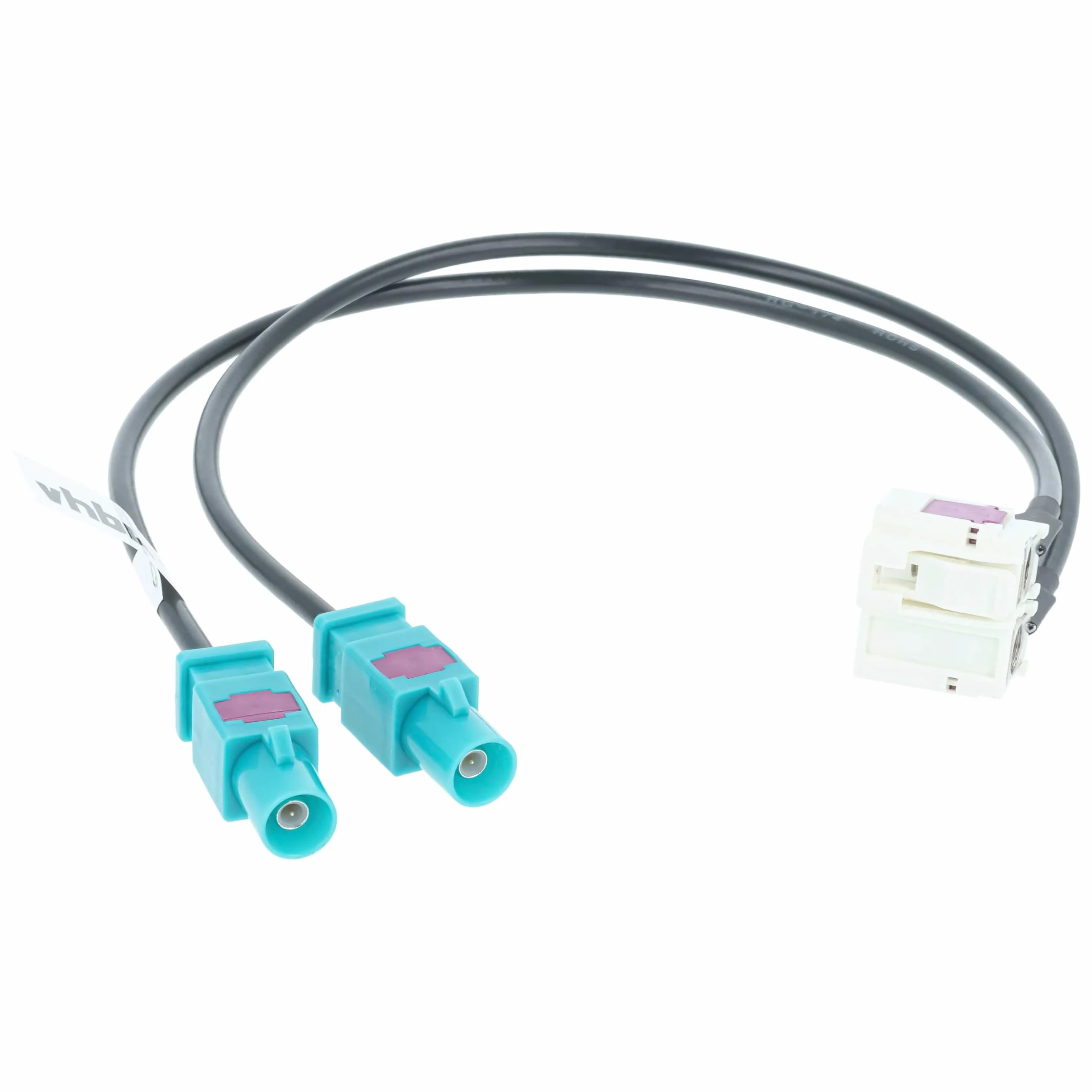 vhbw adattatore per antenna a doppio FAKRA (B) compatibile con Audi VW RNS510, RNS310, RNS 510, RNS 310 autoradio, auto - Cavo adattatore, 9 cm