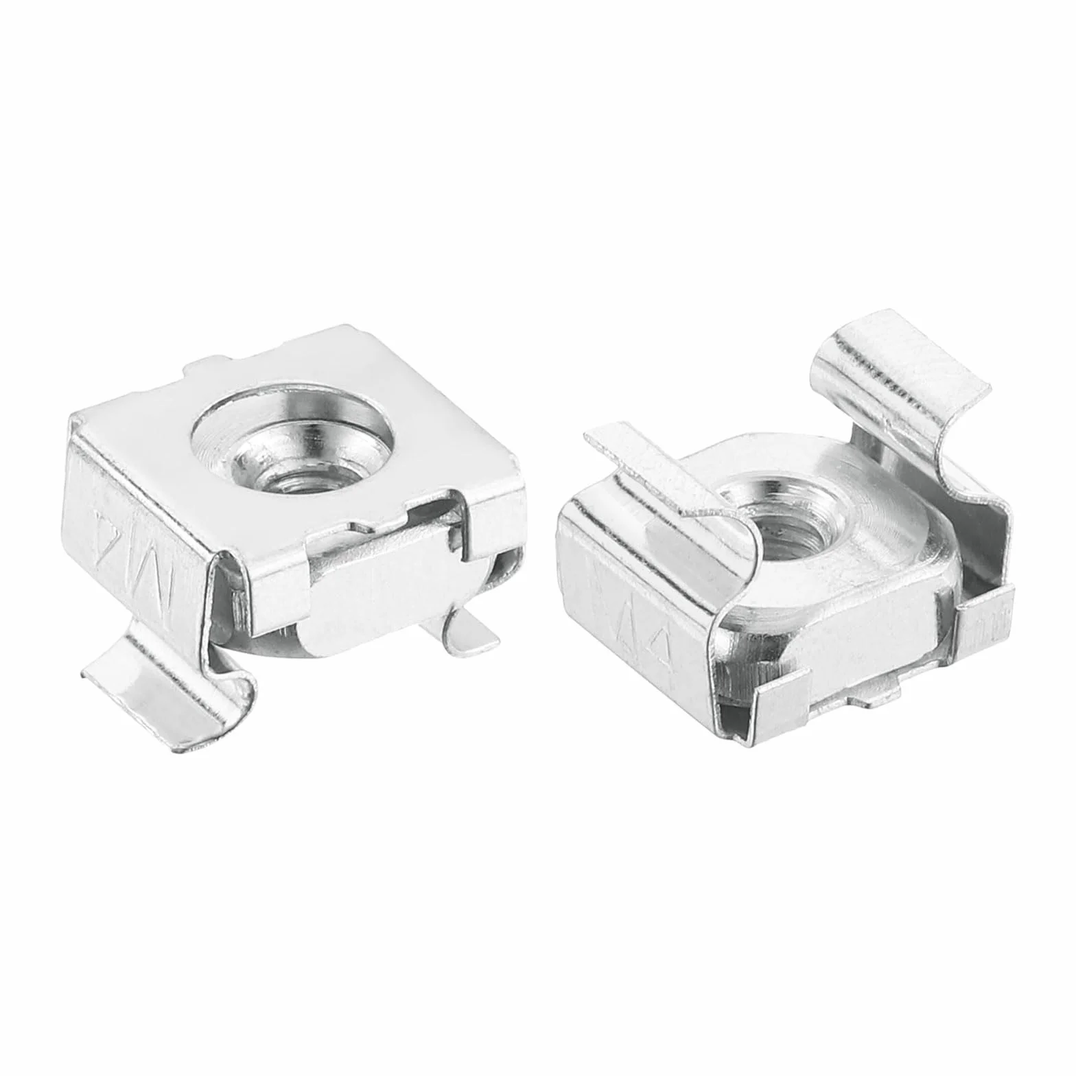 QUARKZMAN M4 x 0,7mm Gabbia Dado 5pz Carbonio Acciaio Zinco Placcato Metrico Argento