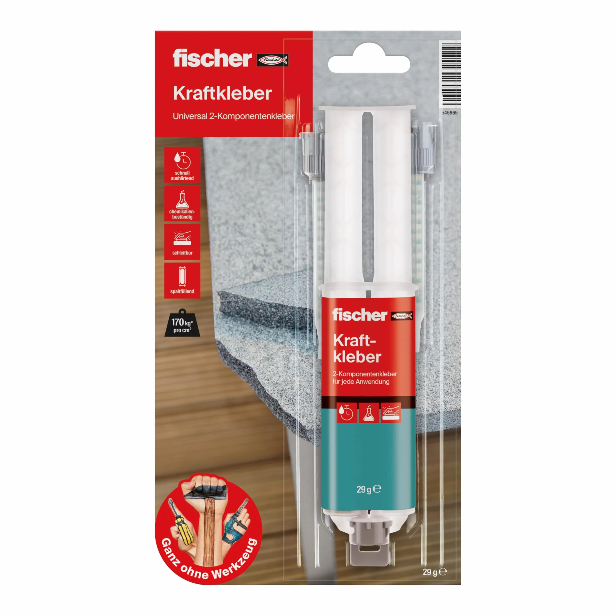 Fischer Colla Kraft 2 componenti trasparente universale 25 ml