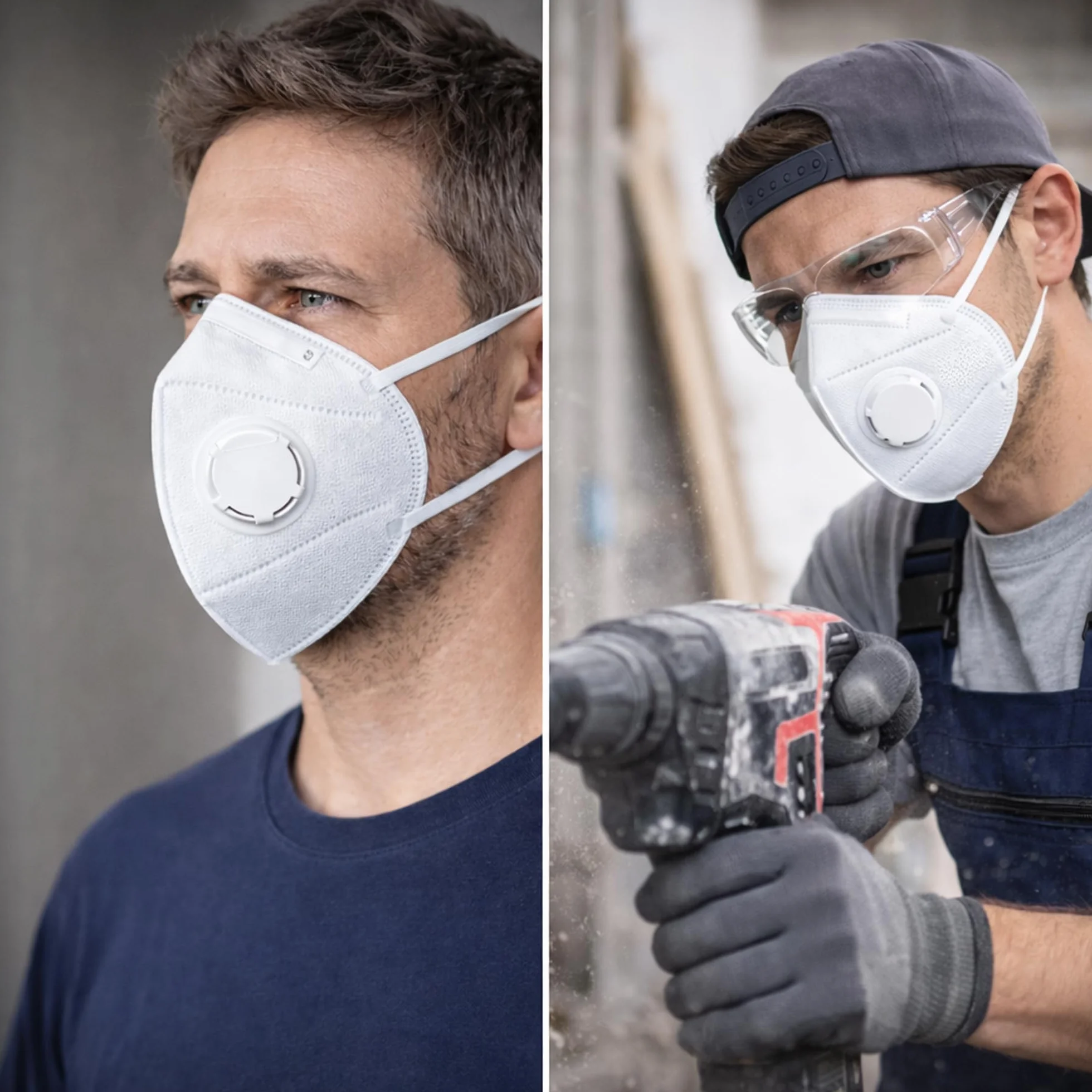 Mascherina FFP3 con valvola Alta protezione respiratoria filtrazione Confortevole ergonomica