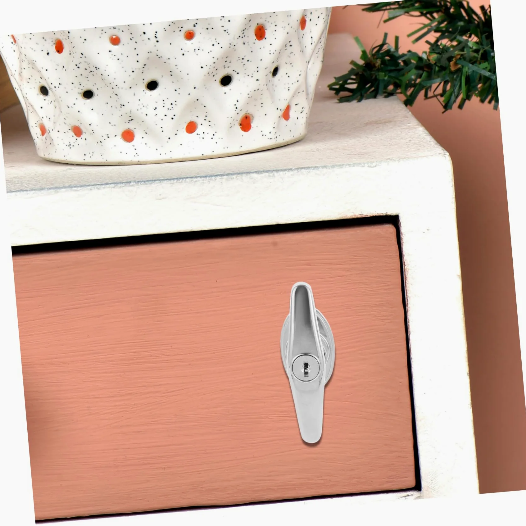 DOITOOL 3 Set Serratura Maniglia Porta Armadio Elettrico Serratura Della Maniglia Della Porta Cassetta Degli Attrezzi Serratura Del Cassetto Chiavistelli Chiave Kit Silver Lega Di Zinco