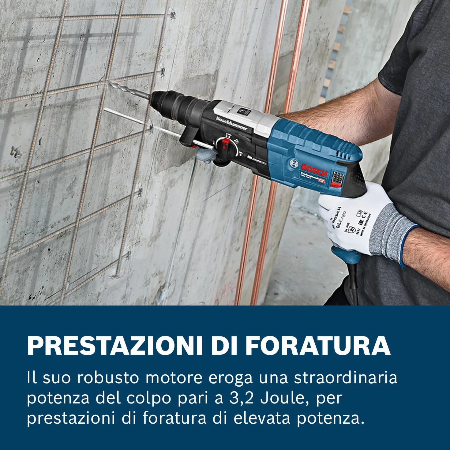 Bosch Professional GBH 2-28 Martello Perforatore SDS-Plus 880 W 28 mm Valigetta