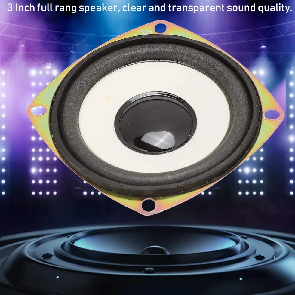 Pusokei Altoparlante a frequenza Piena da 3 Pollici Altoparlante 4ohm 5W Suono Surround Stereo ad Alta sensibilità per Cassa di risonanza multimediale