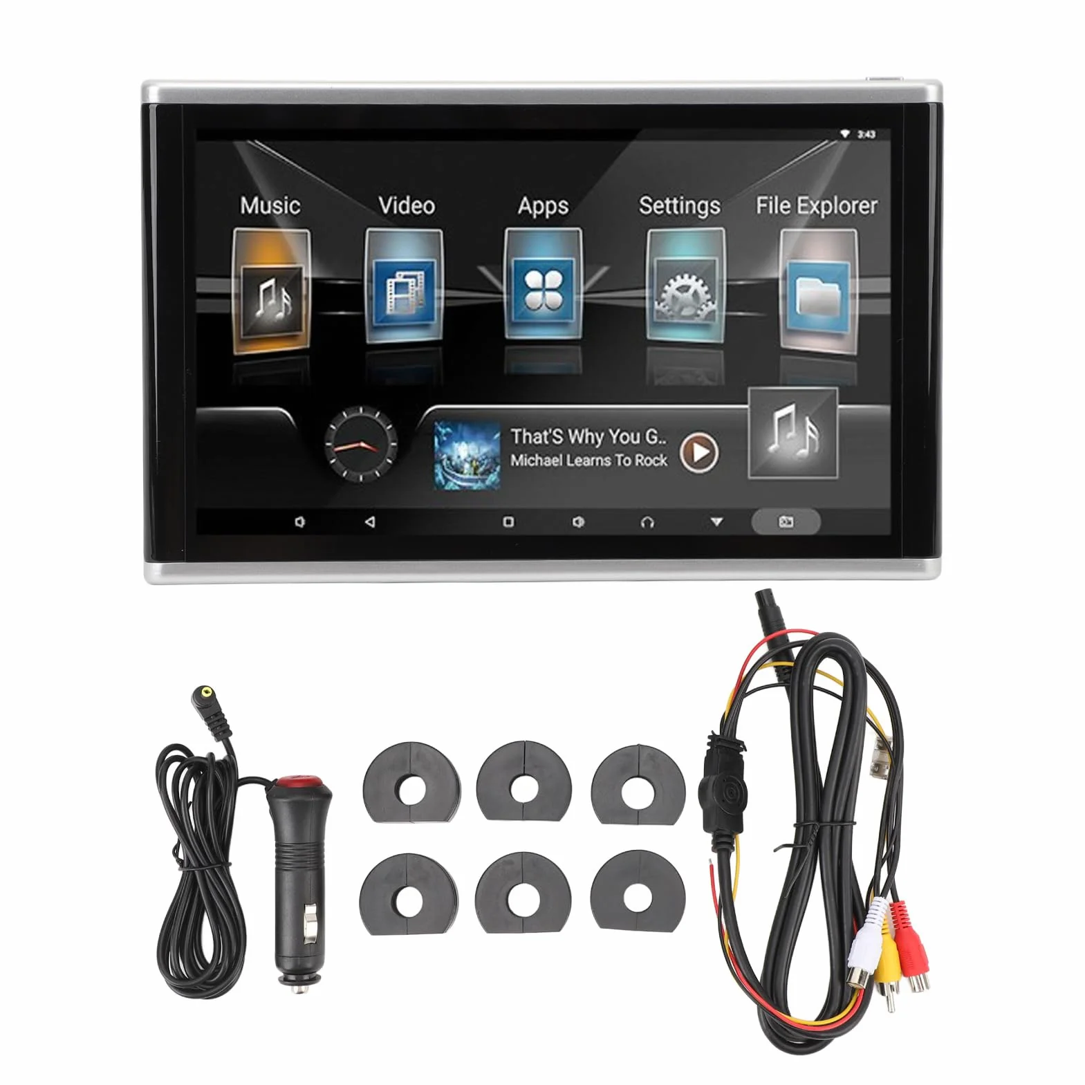 Supporto per Auto 4K 10,1 Pollici, Tablet Monitor per Poggiatesta con ROM 1 GB 32 GB, per il Touch Screen IPS del Sedile Posteriore, per i Monitor TV dei Sedili Posteriori