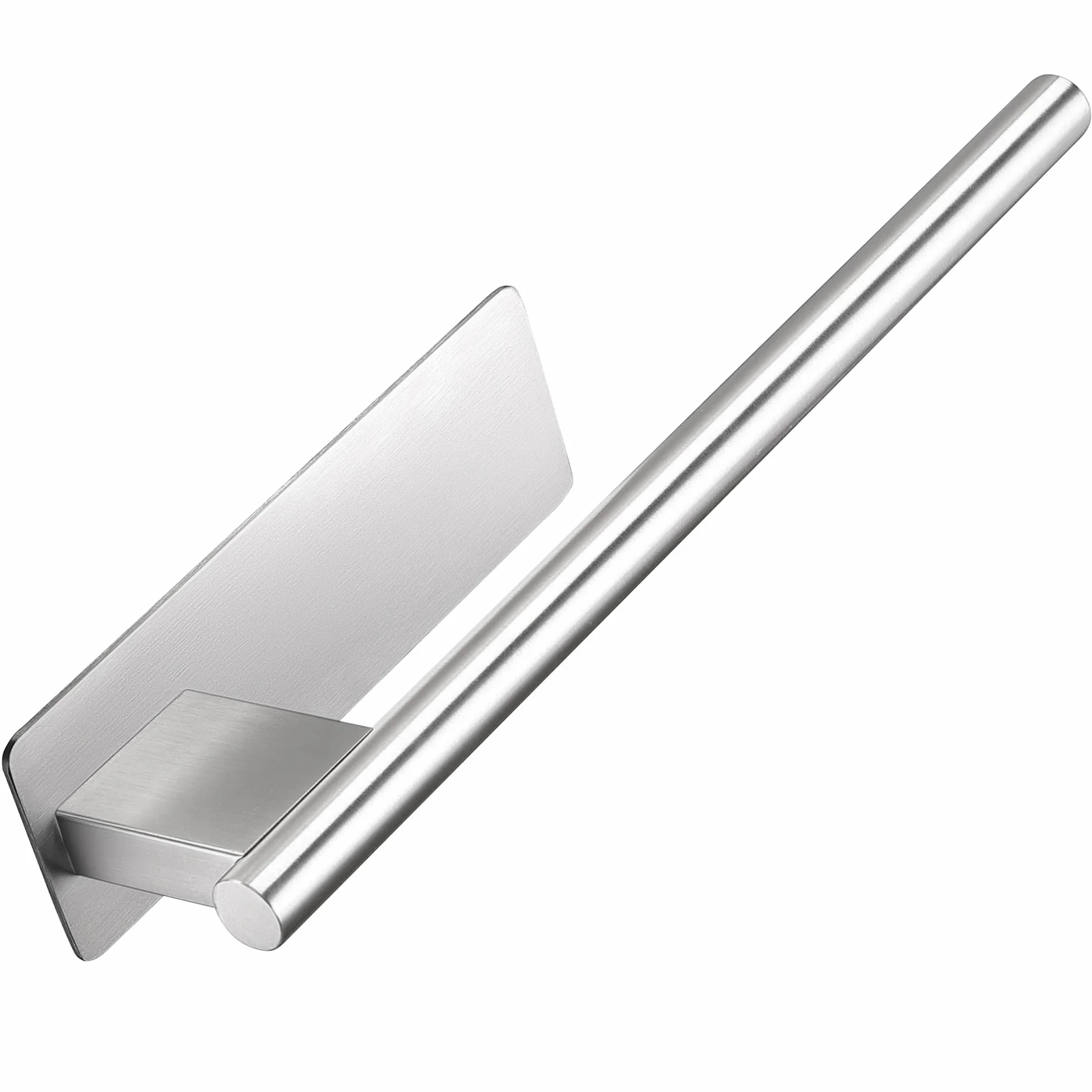 Porta Asciugamani Bagno Adesivo in Acciaio Inox Argento 22CM
