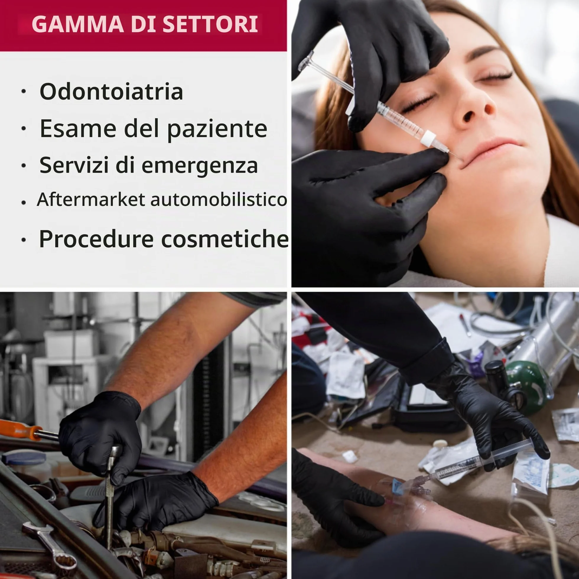 Ansell Microflex 93-732 Guanti Nitrile Monouso Senza Lattice Neri L 100 Pezzi