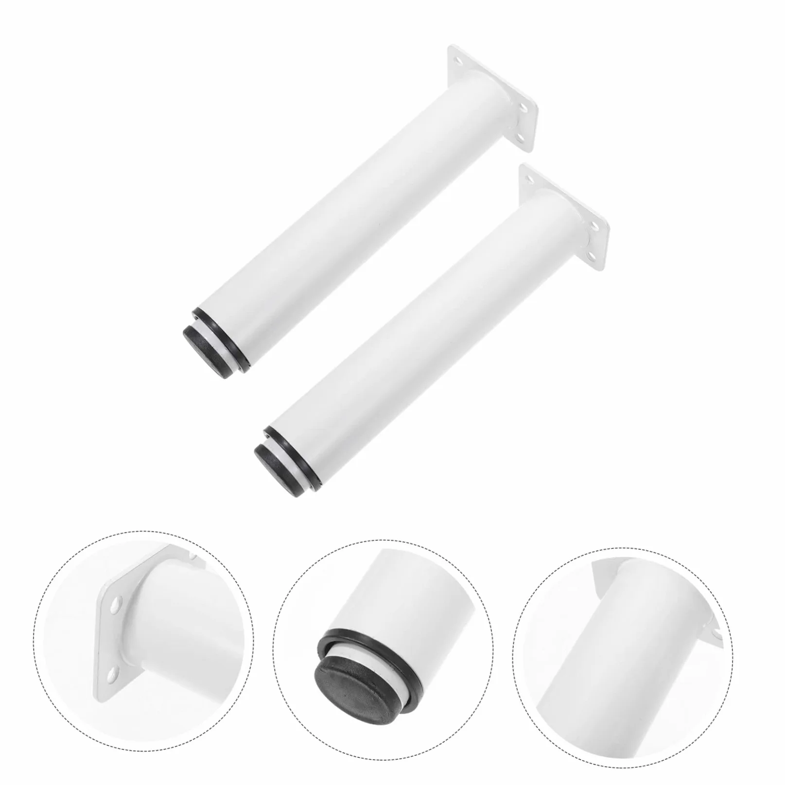 Gadpiparty Piedini Antiscivolo Mobili e Regolabili in Ferro per 2 Pezzi Bianco Resistenti All’usura, per Armadi e Mobili Fai da Te