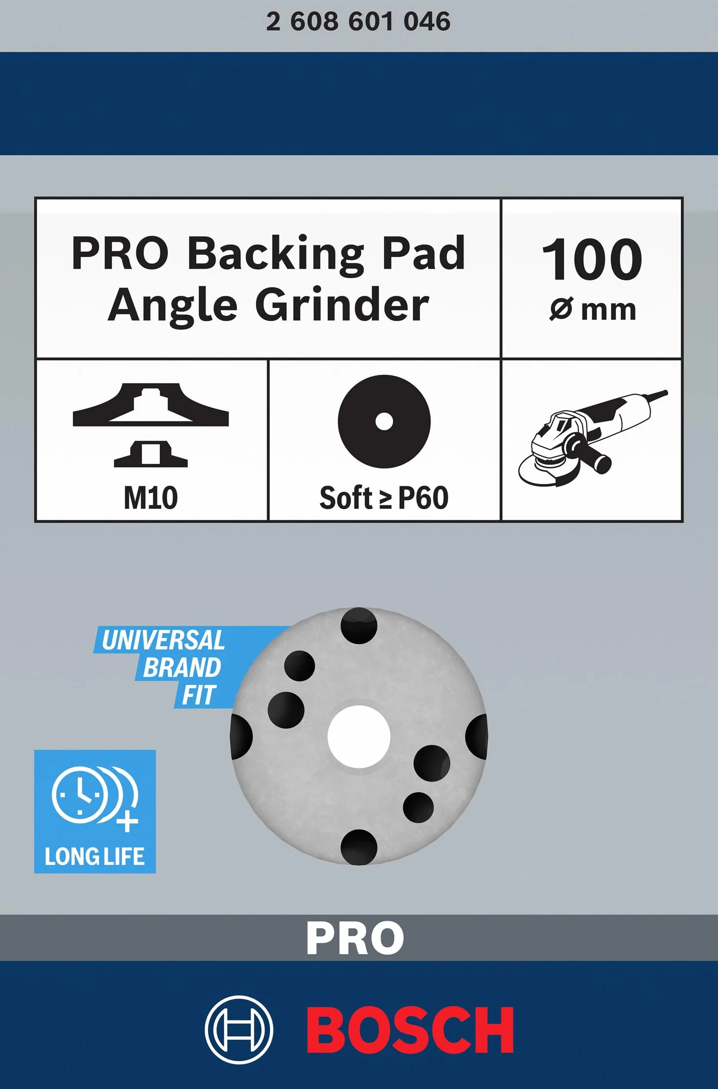 Bosch Platorello PRO M10 Ø 100 mm Smerigliatrice angolare