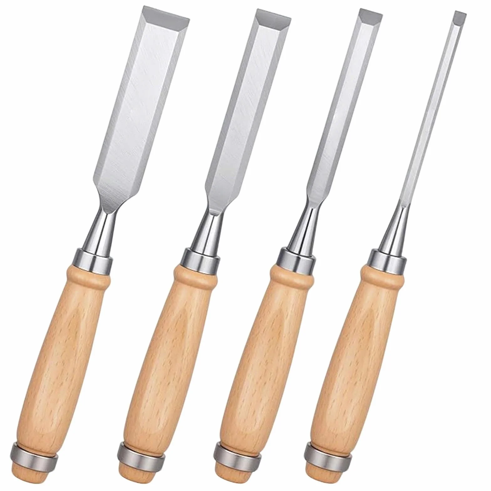 Scalpelli per Legno 6mm 12mm 18mm 24mm Set 4 Pezzi Attrezzi da Intaglio