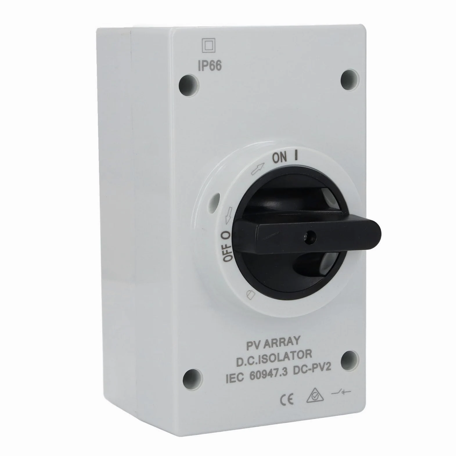 Ejoyous Sezionatore CC Fotovoltaico IP66 PC Sezionatore CC Fotovoltaico 1000 V 32 A Design Compatto con Serratura per Sistemi Solari Collegati Alla Rete di Barche RV e Fuori Rete