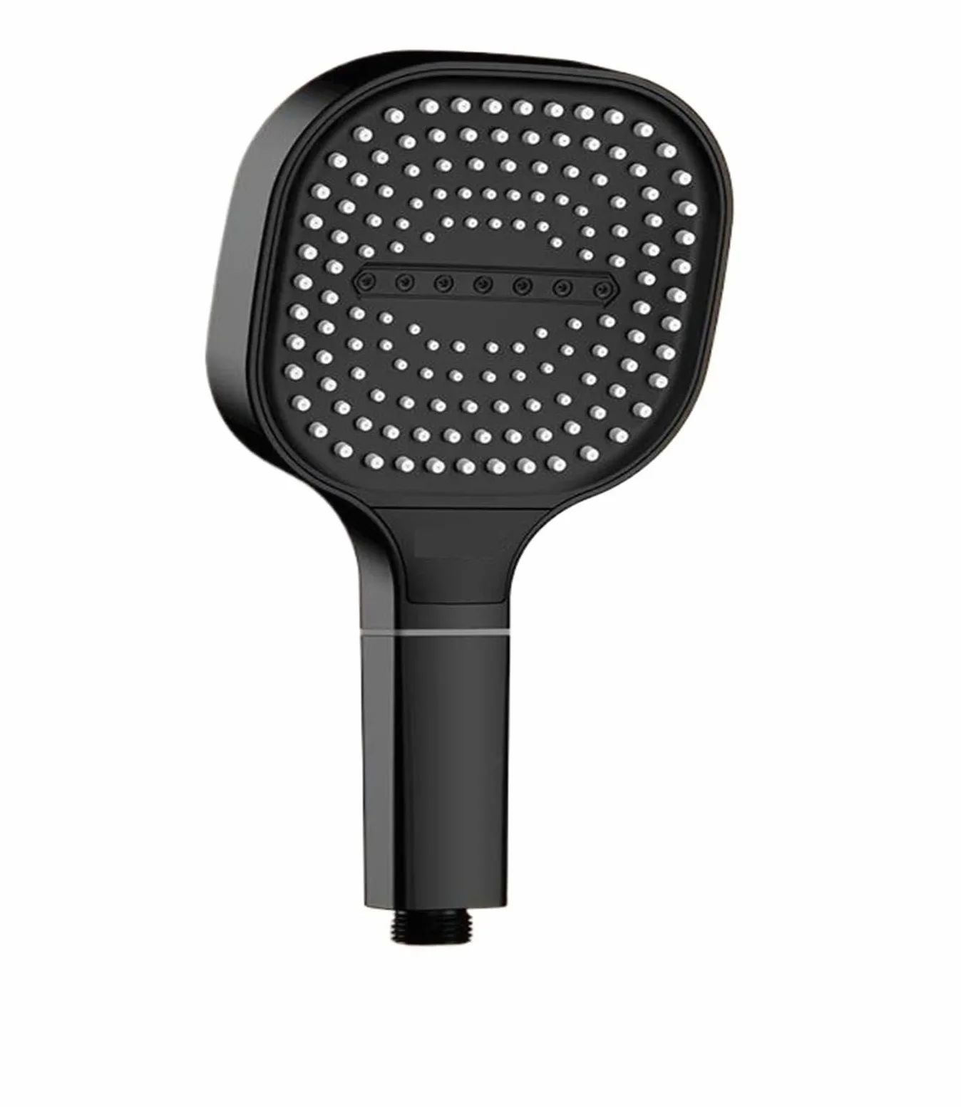 Soffione doccia con pannello grande da 13 cm, 3 modalità, soffione doccia ad alta pressione con idromassaggio e elemento filtrante(Black Shower)