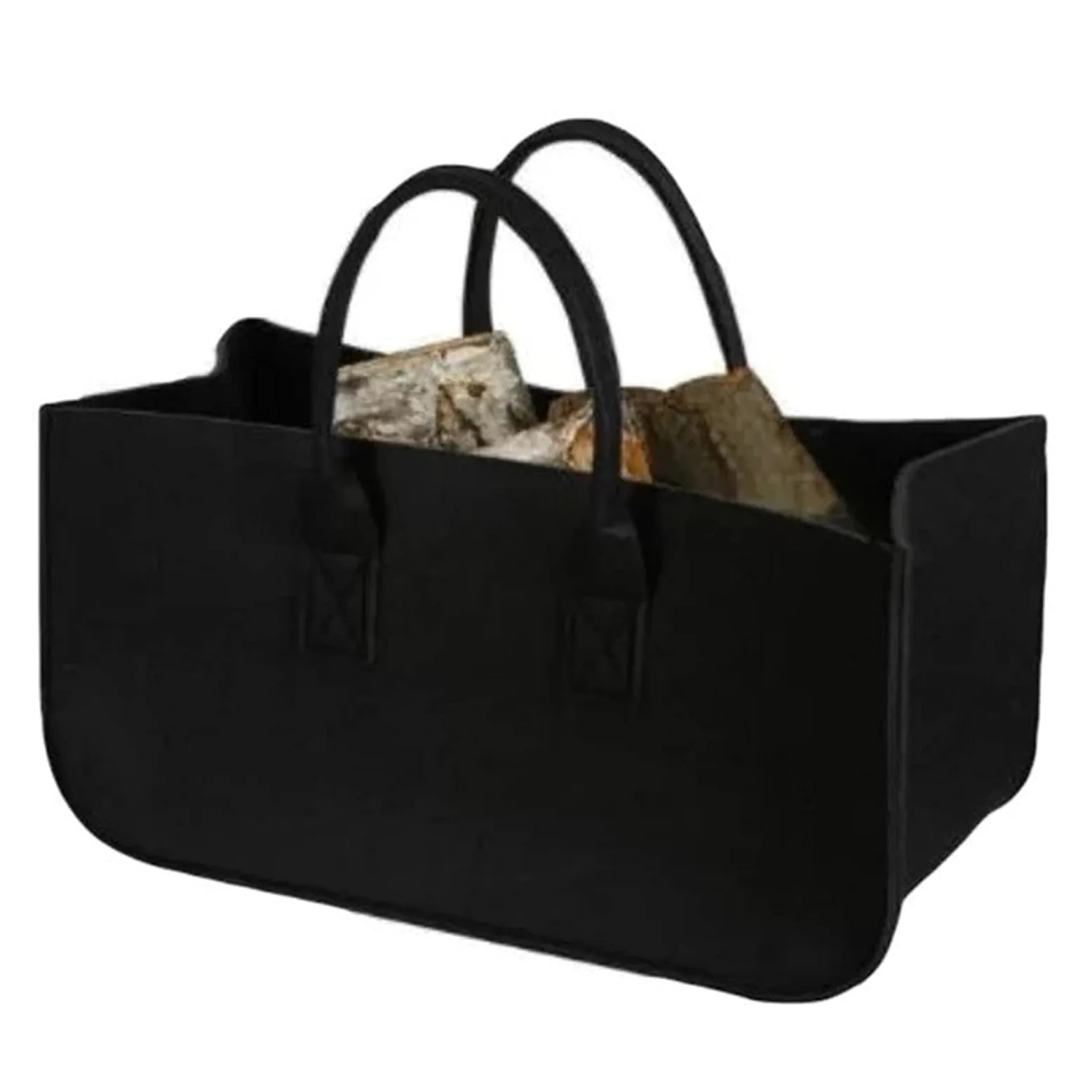 Borsa per Legna da Ardere all'aperto 1 pz camino in legno feltro sacchetto di stoccaggio cestino sacchetto feltro fuoco tasca legna da ardere canestro giornale Borsa Carring per Campeggio al Coperto