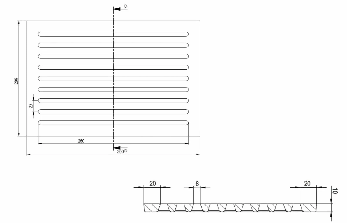 FIGEVIDA Griglia in Ghisa per Camini e Stufe a Legna e Focolari Pellet, CLAM COMFORT FOCO 75/85, Dimensioni: 30x20,6 (cm), Spessore 1 cm, Peso 2,5Kg per Caduta Cenere