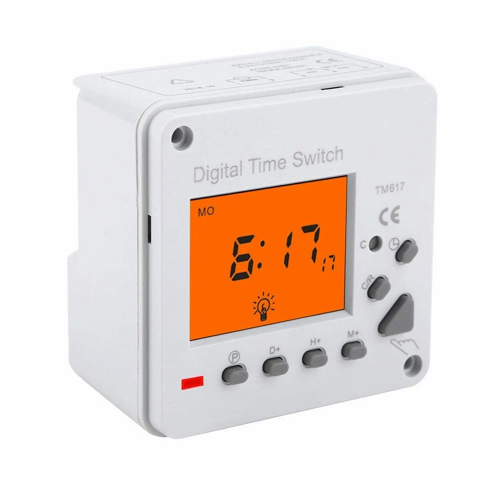 GOTOTOP Timer elettronico digitale, timer programmabile con interruttore di controllo intelligente e retroilluminazione per cartelloni pubblicitari per elettrodomestici(220V)