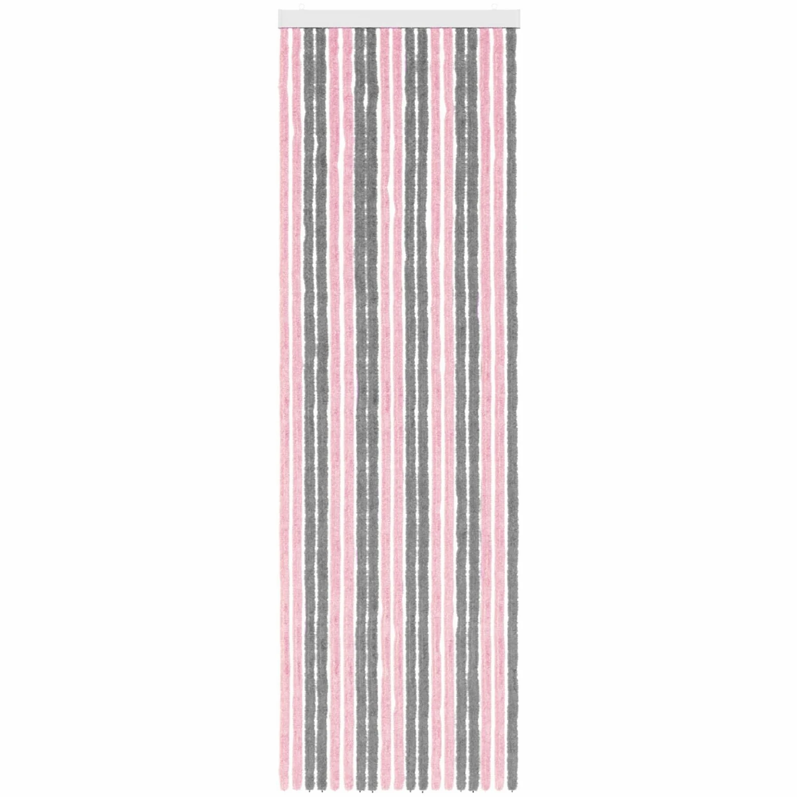 Zanzariera per porta in ciniglia, 56 x 185 cm, in 100% polipropilene, zanzariera con ganci, per balconi e terrazze