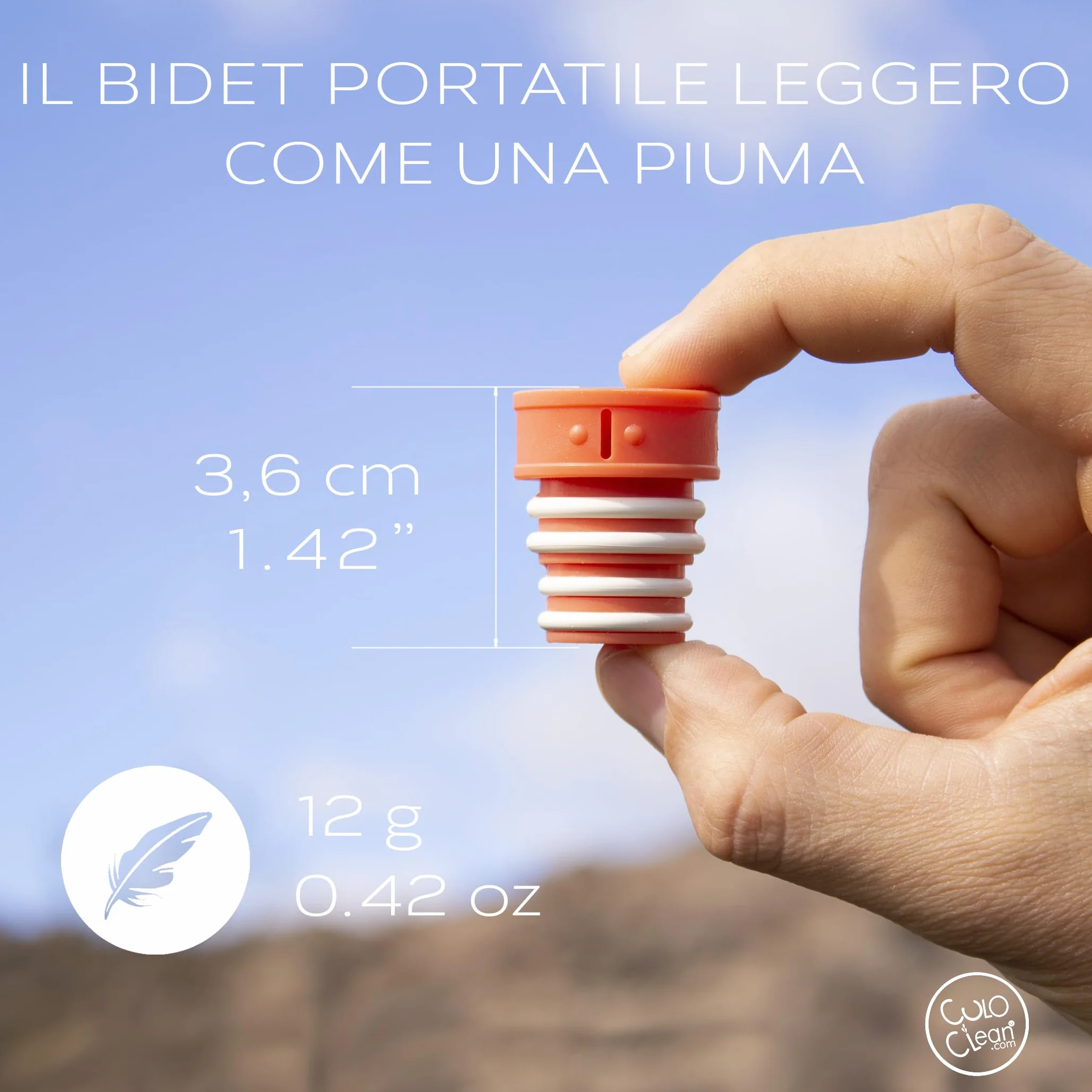 CuloClean Bidet Portatile da Viaggio Compatibile con Bottiglia di Plastica Ecofriendly