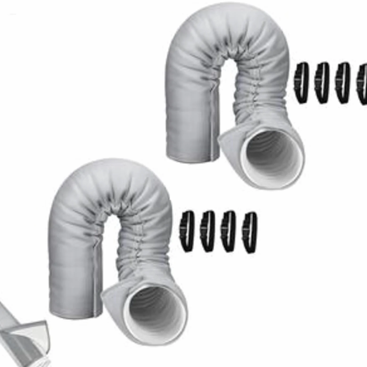 2 manicotti isolanti portatili per condizionatori d'aria, per tubo di scarico da 12,7 cm e 15 cm di diametro, coperture protettive isolanti per condotti CA, copertura di sfiato per condotti isolati