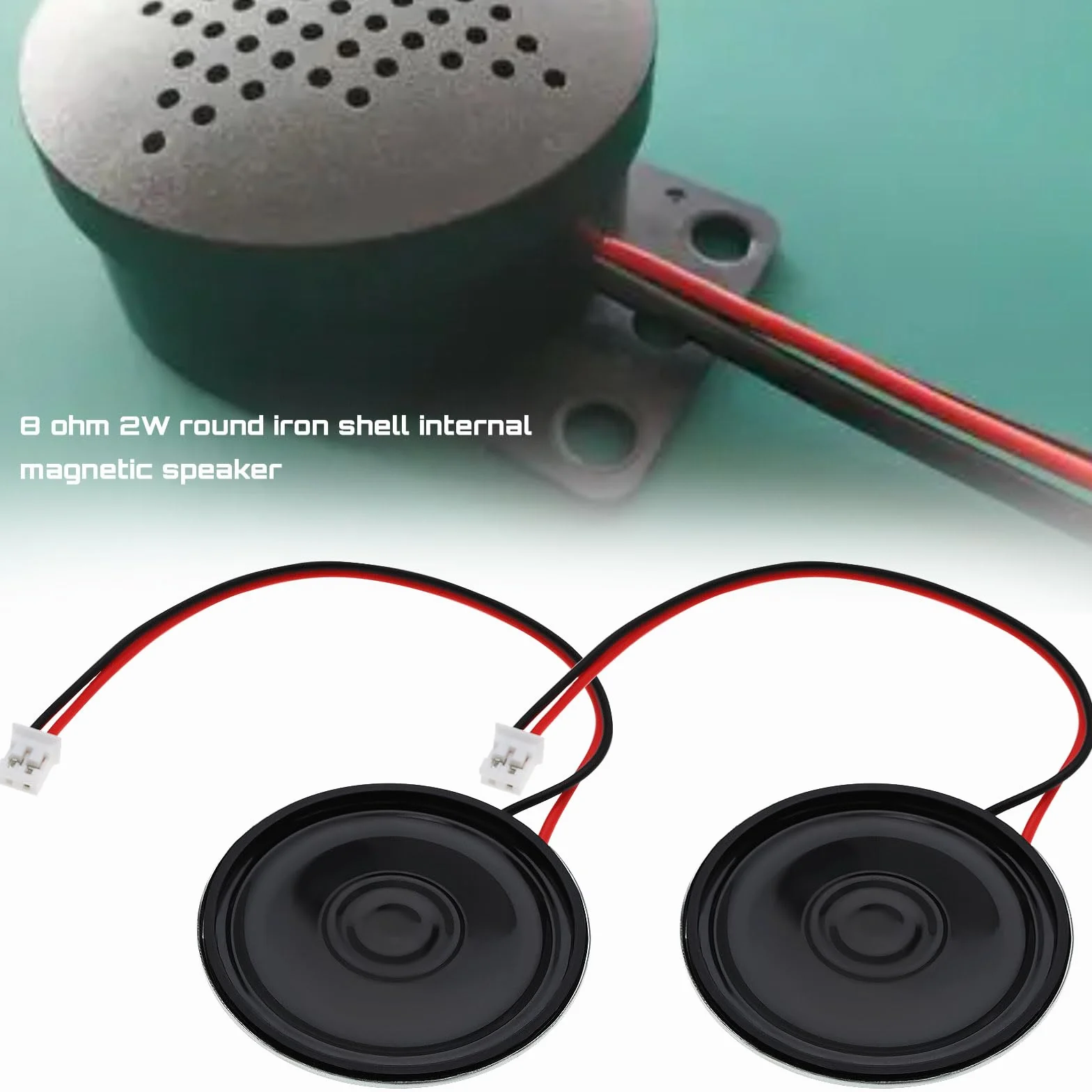 Altoparlante magnetico 2 W 8 Ohm di forma rotonda altoparlante con connessione JST-PH2.0 Diametro 40 mm Micro altoparlante interno con filo
