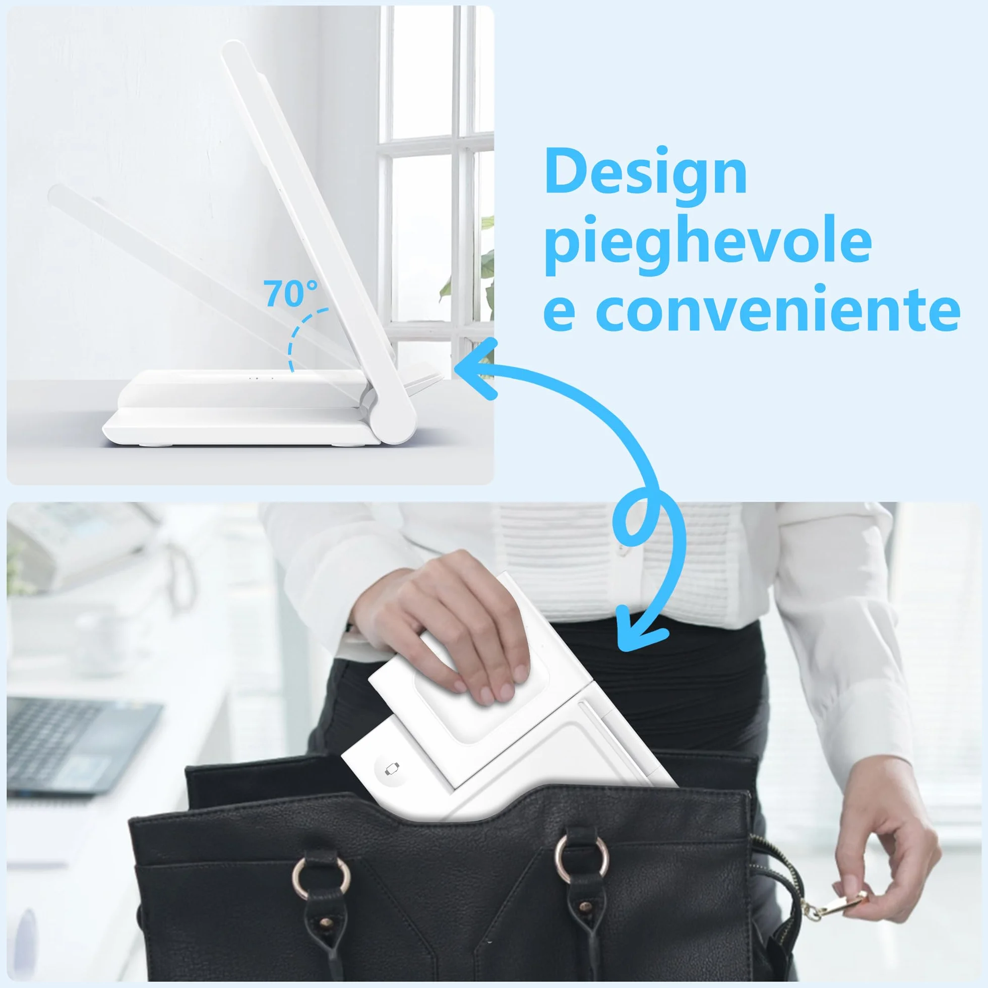 Caricatore Wireless Apple 3 in 1, Stazione di Ricarica Rapida per iPhone 17/16/15/14/13/12/11/Pro/Max/Plus, Apple Watch Ultra 3/11/10/9/8/7/6/SE 3, per AirPods Pro 3/4/3/2