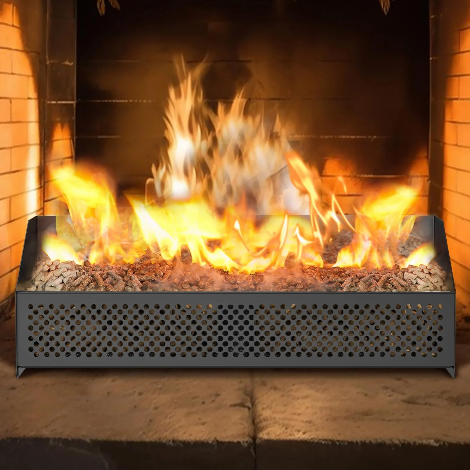 johgee Cestino a pellet, 50 × 25 × 17 cm, per camini e stufe