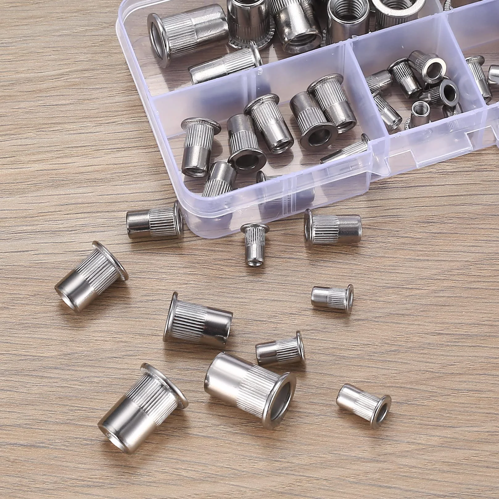Rivetti Filettati in Acciaio Inossidabile M3 M4 M5 M6 M8 - 50 Pezzi Dado a Testa Piatta