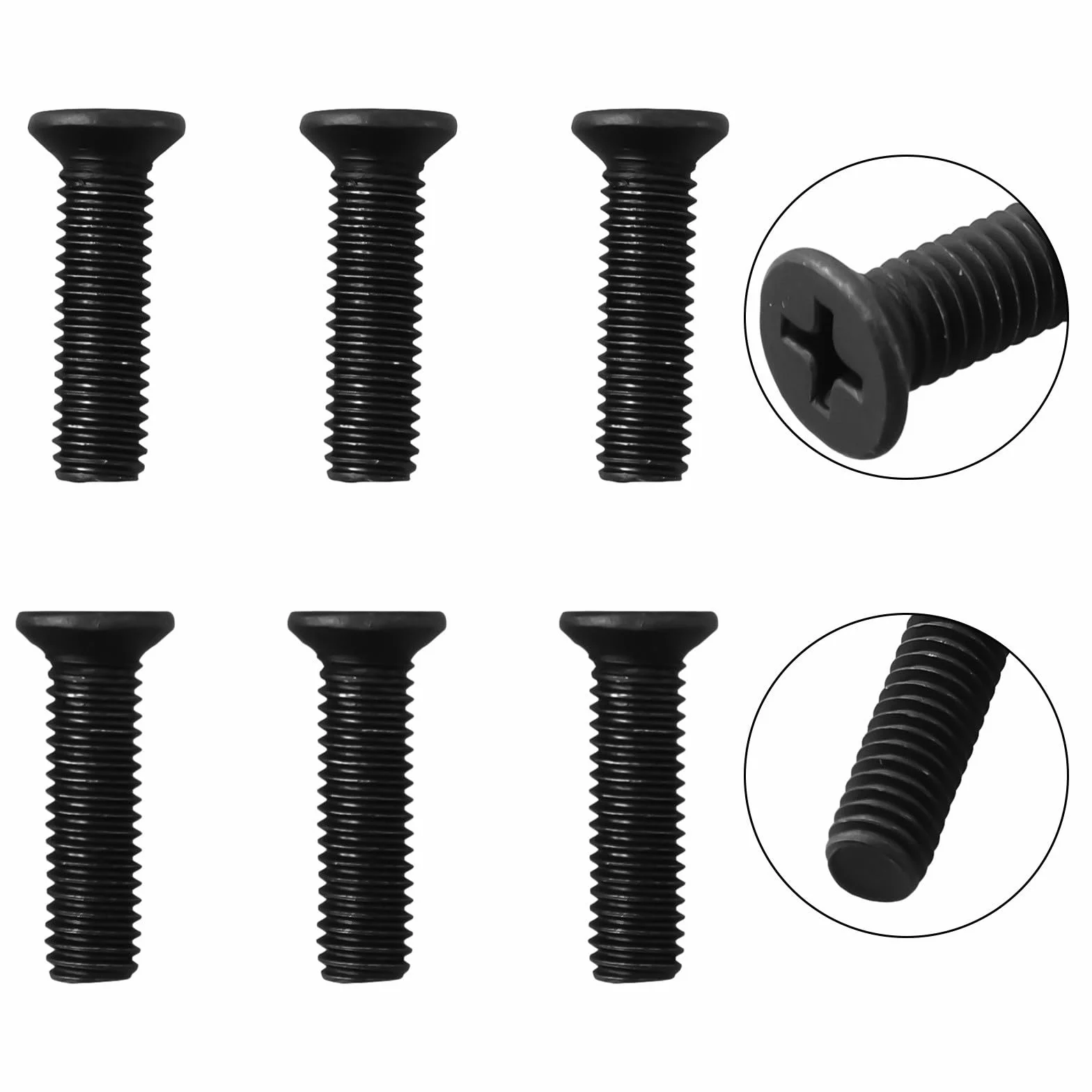 Honseadek 6 viti di ricambio per mandrino per trapano, 22 mm, filettatura sinistra, in metallo, per utensili elettrici (M6 x 22 mm)