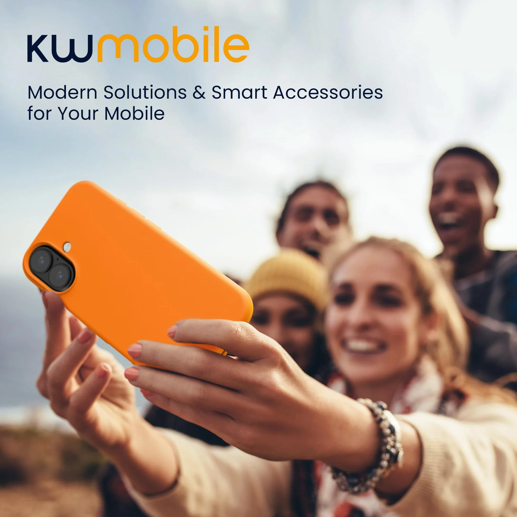 kwmobile Cover per iPhone 17 Custodia - Back Case per Smartphone in Silicone TPU - Protezione Gommata - arancia fruttata