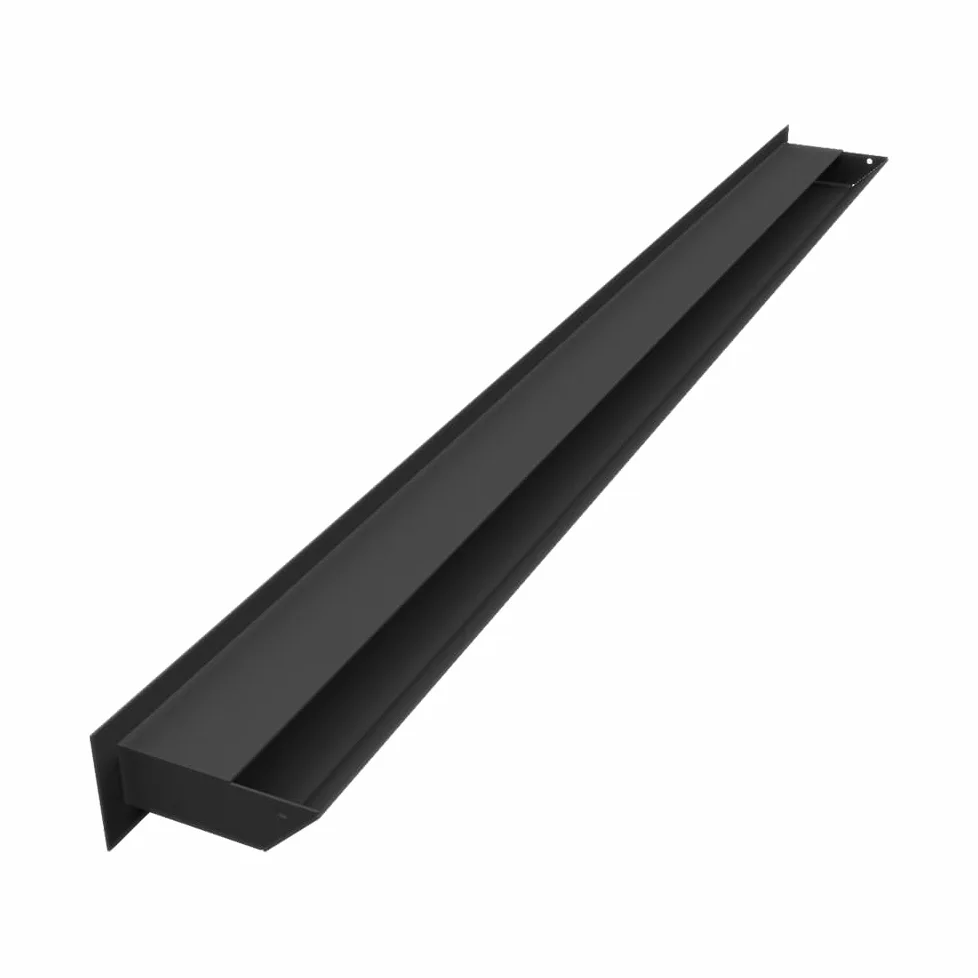 KRATKI griglia di ventilazione AIR 6 x 100 cm nero resistente al camino 45 | Griglia aria calda 6 x 100 cm; Griglia di scarico per ventilazione camino; Presa d'aria con un angolo di 45 gradi; resistente