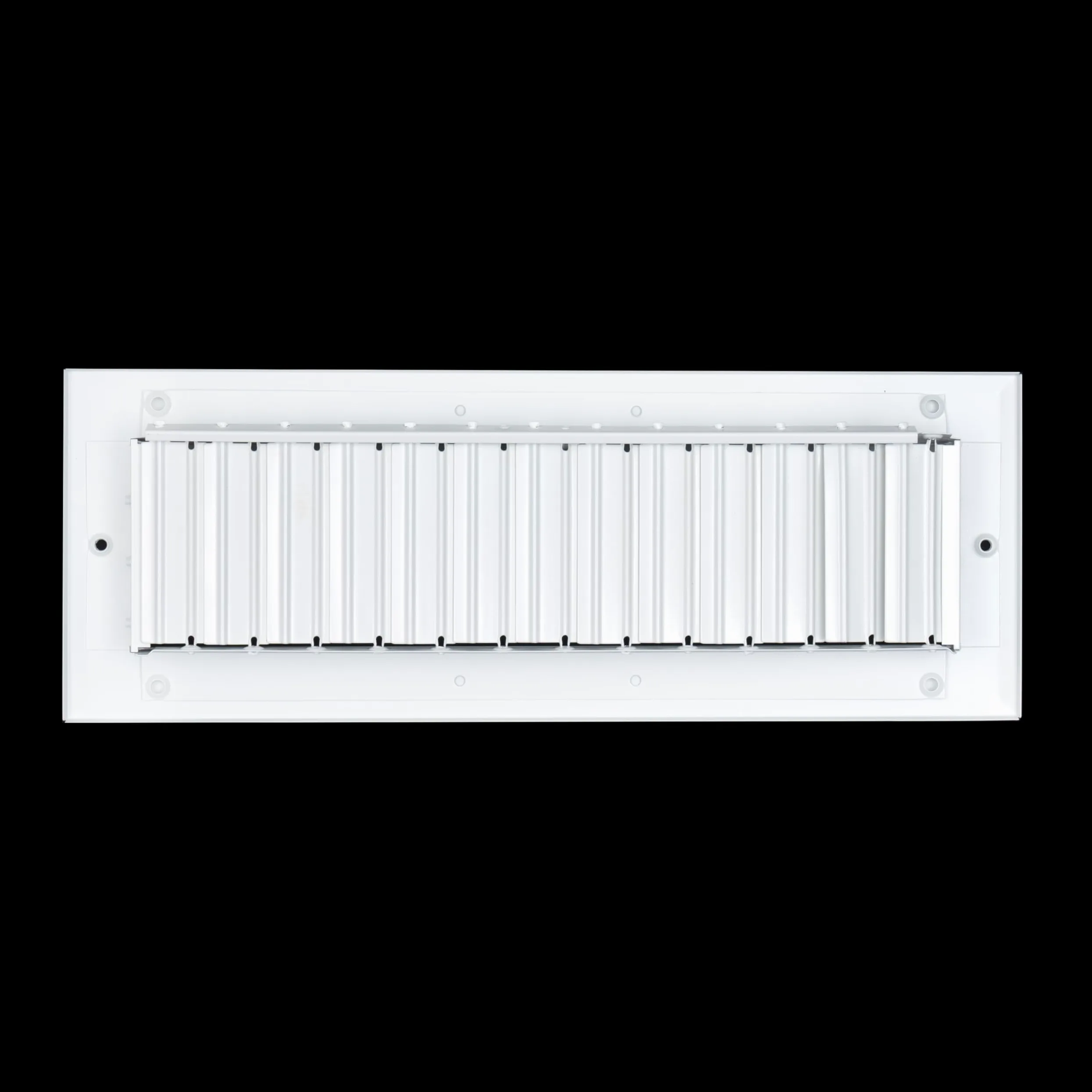 Handua Griglia di alimentazione dell'aria regolabile a 1 via in alluminio, 35,5 x 10,2 cm (larghezza x altezza), griglia di ventilazione per pareti laterali e soffitti, colore bianco, dimensioni