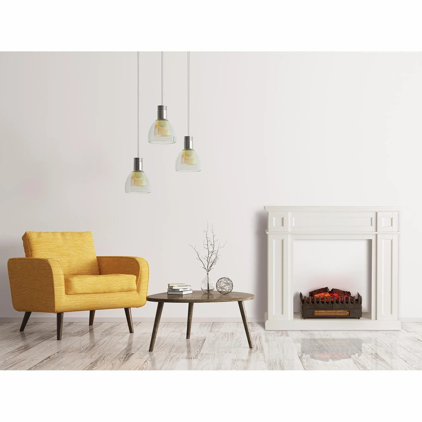 KLARSTEIN Lausanne Frame Cornice Camino MDF Bianco