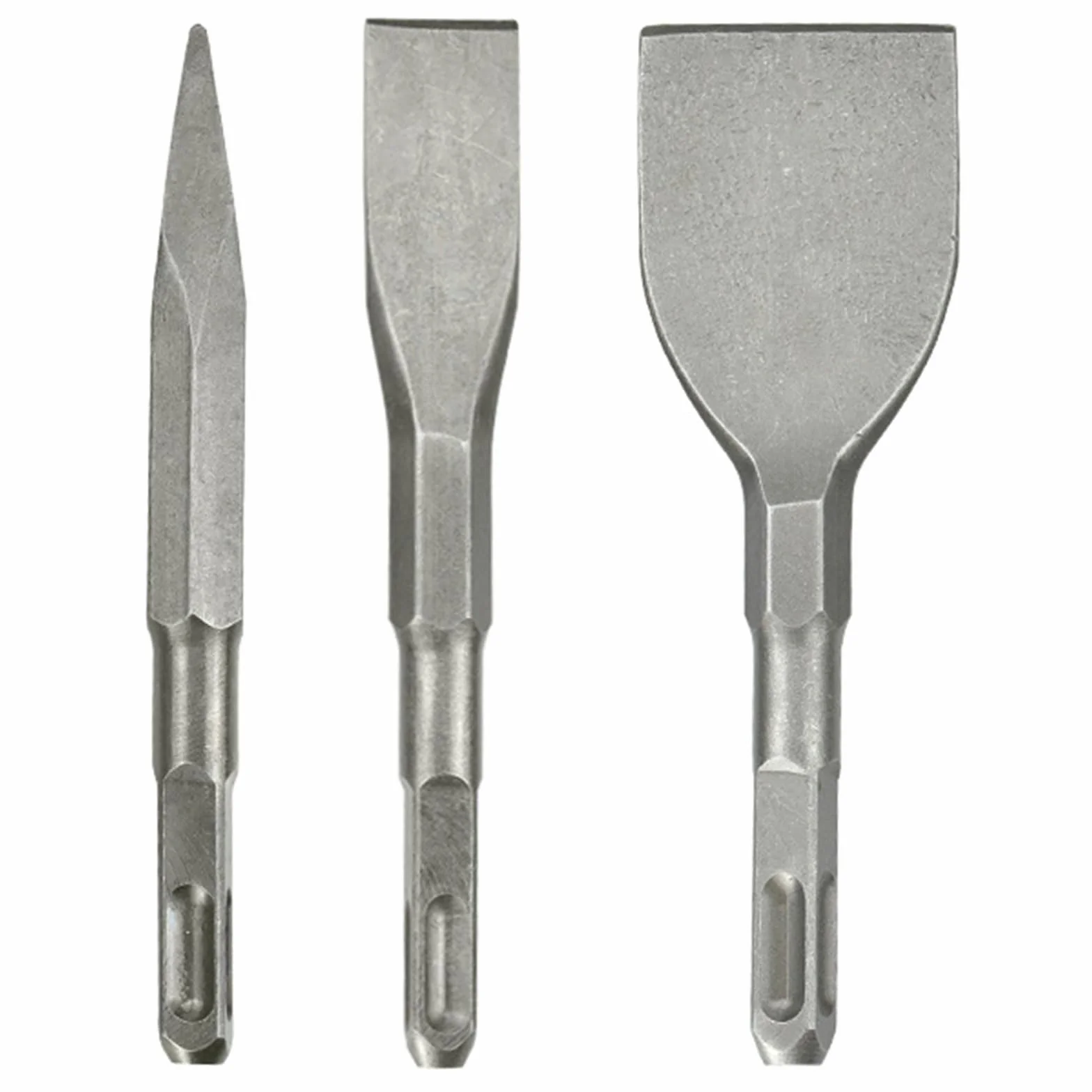 Scalpello Spatola Piatto a Punta 3PCS per Trapano a Percussione Calcestruzzo Pietra