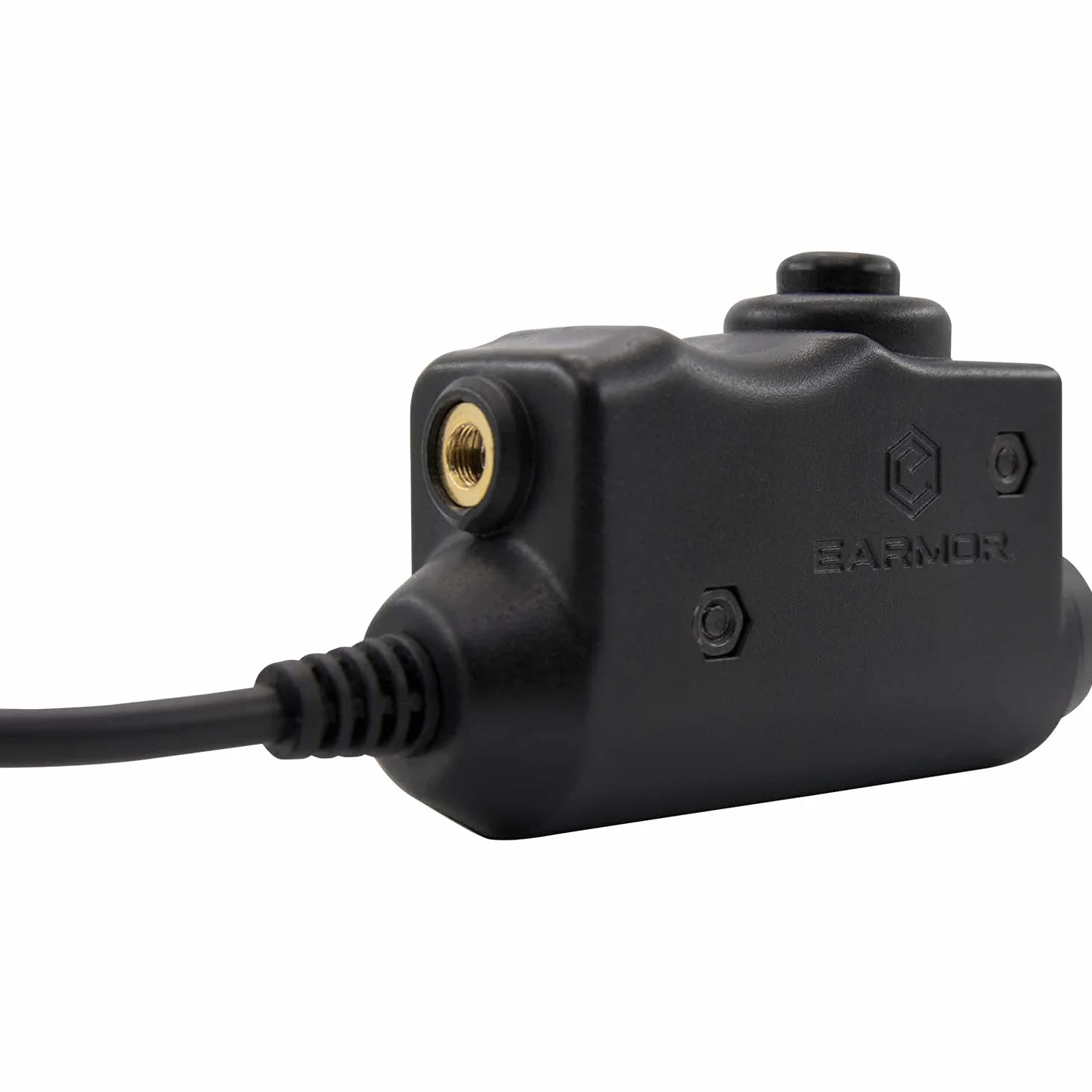 EARMOR Tactical Earmor Kenwood, Baofeng versione PTT Military Standard 7.0 spina per adattatore radio, nero