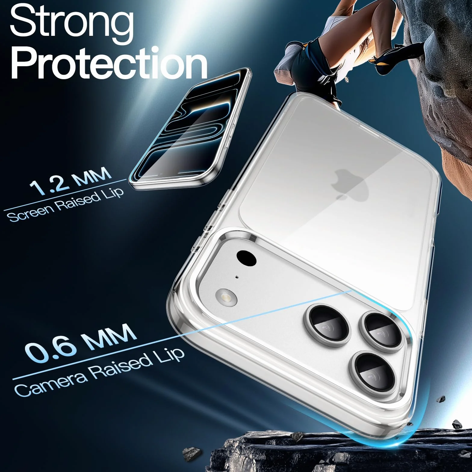 JETech Cover per iPhone 17 Pro 6,3 Pollici, Anti Ingiallimento Antiurto Cellulare Paraurti Custodia, Anti-Graffio Retro Trasparente (Trasparente)