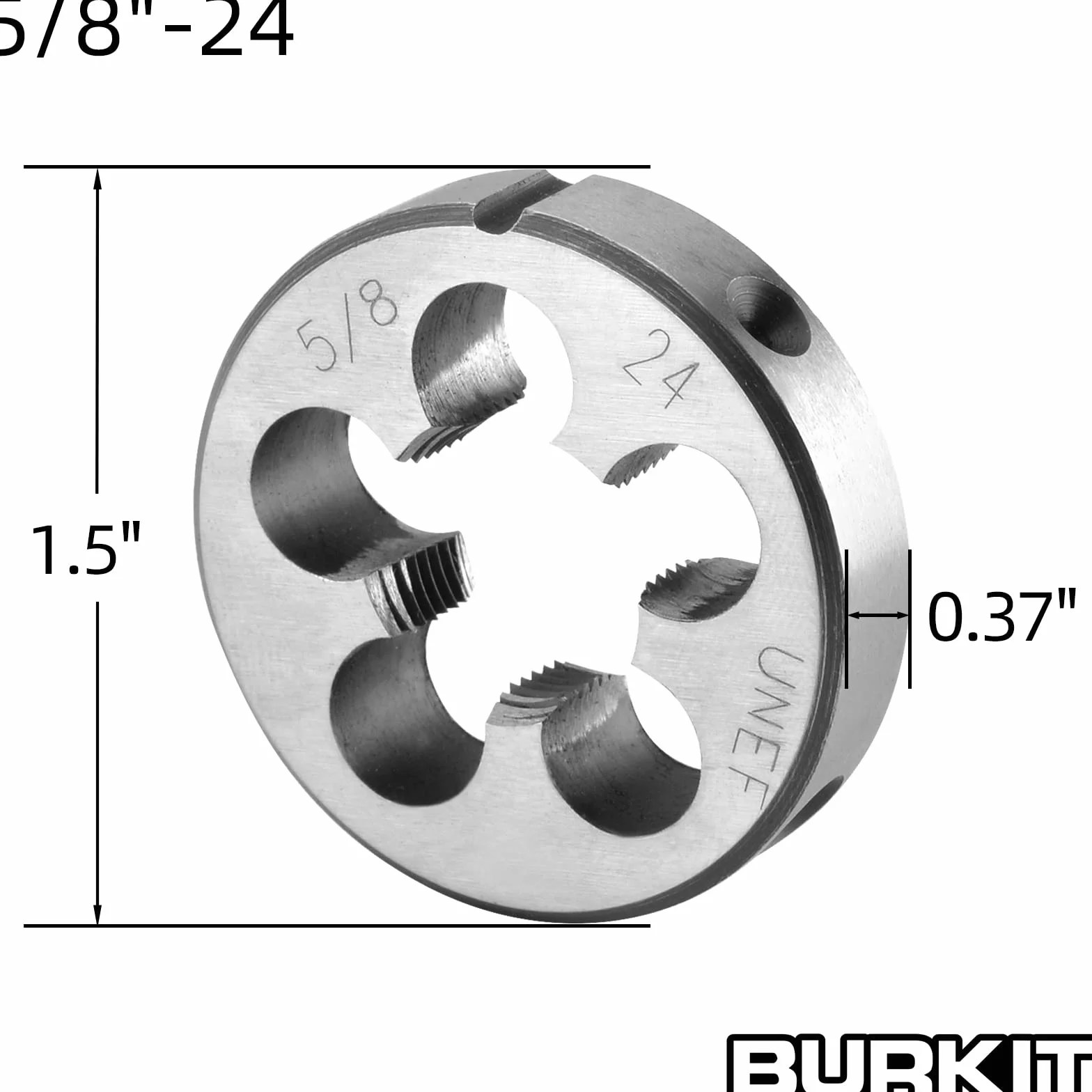 Set di maschi e filiere UNEF 5/8"-24 maschio for filettatura a macchina filiera tonda