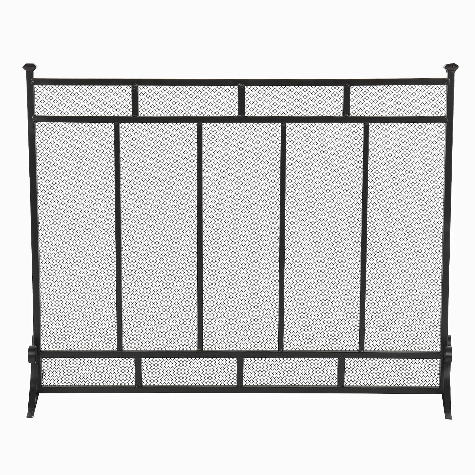 Schermi per Caminetti di Guardia Schermo camino Griglia verticale Griglia decorativa in ferro decorativo 99x30.5x79cm Accessori per Caminetti in Rete Decorativa ( Color : Black , Size : 99x30.5x79CM )