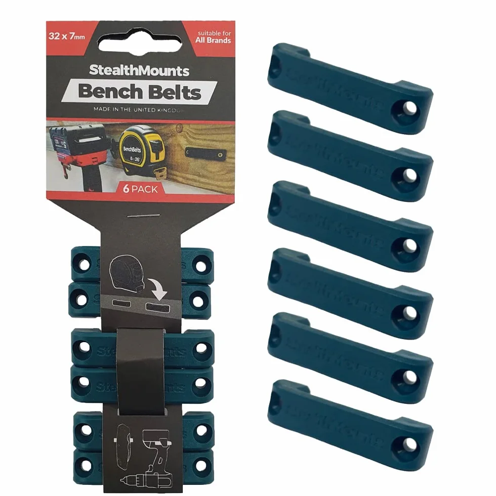 StealthMounts Cintura da banco supporto universale per attrezzi set da 6 pezzi blu