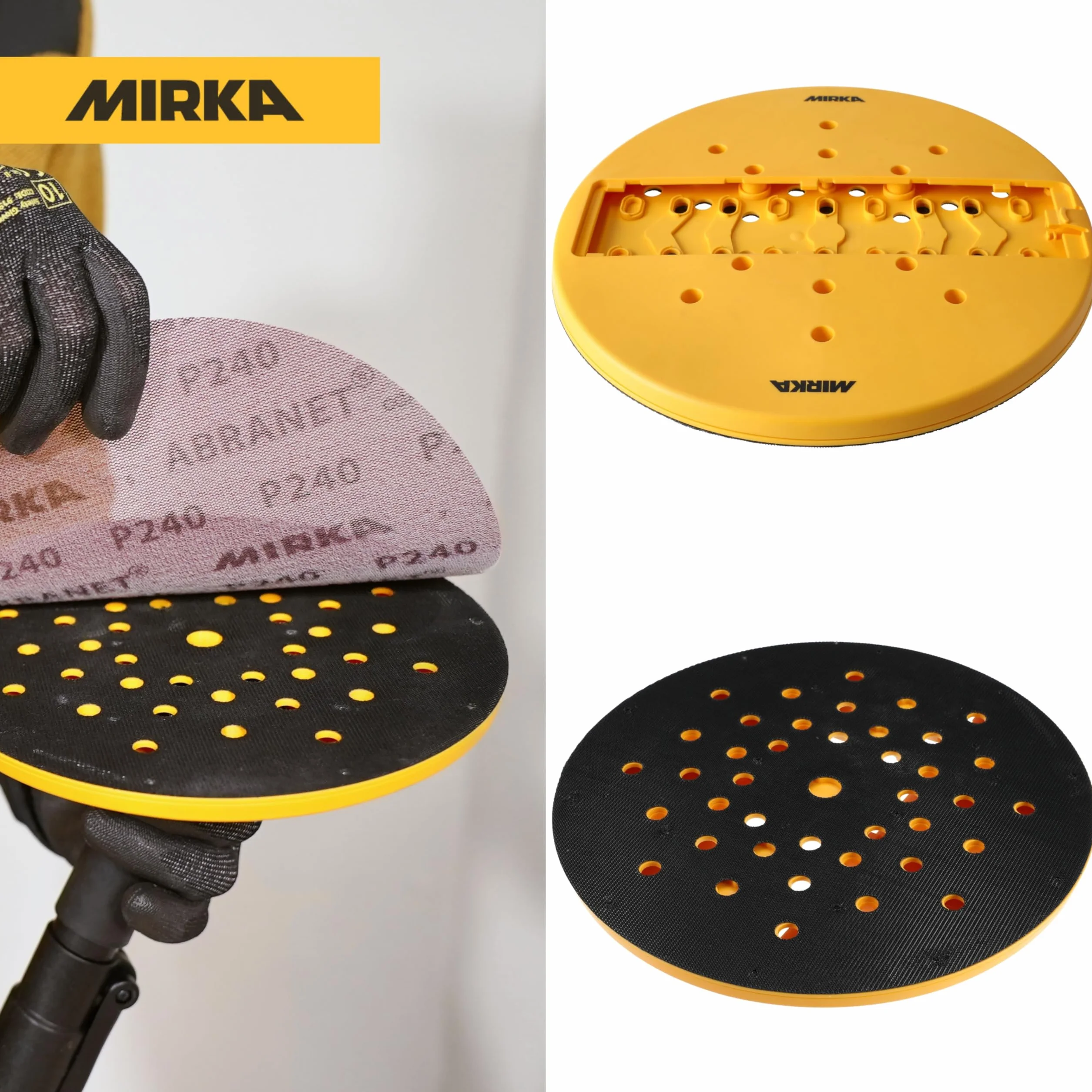 Mirka Platorello Ø 225 mm con fissaggio a strappo per levigatrice manuale DecoSander