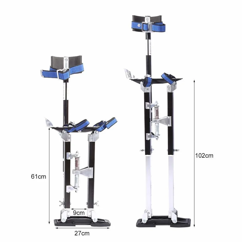 Trampoli Regolabili in Alluminio per Pittore Edilizia Altezza 61-101,6 cm Interni Esterni Argento