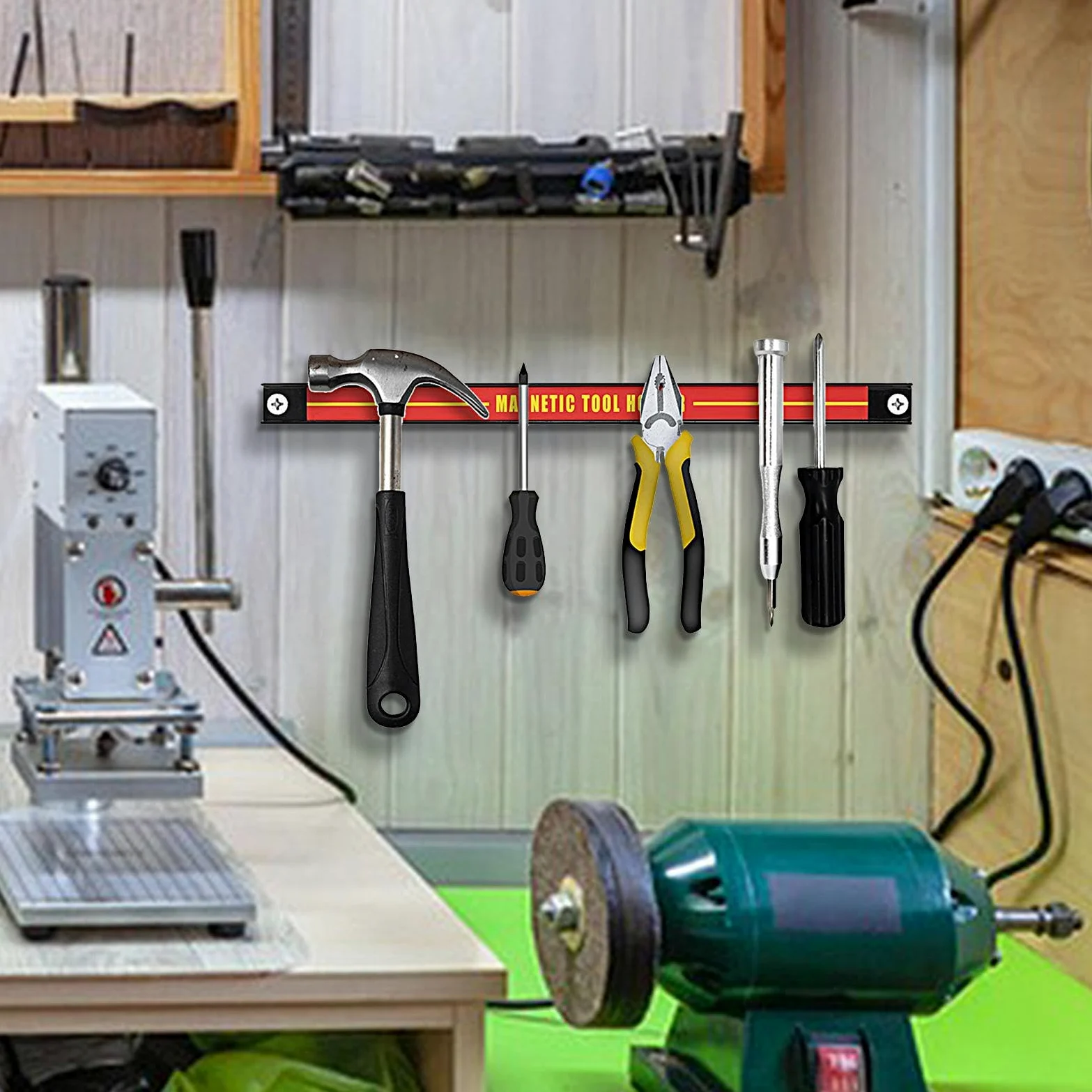 Nastro magnetico per utensili | Supporto di grande capacità per attrezzi, organizer salvaspazio per officina, officina di riparazione auto,