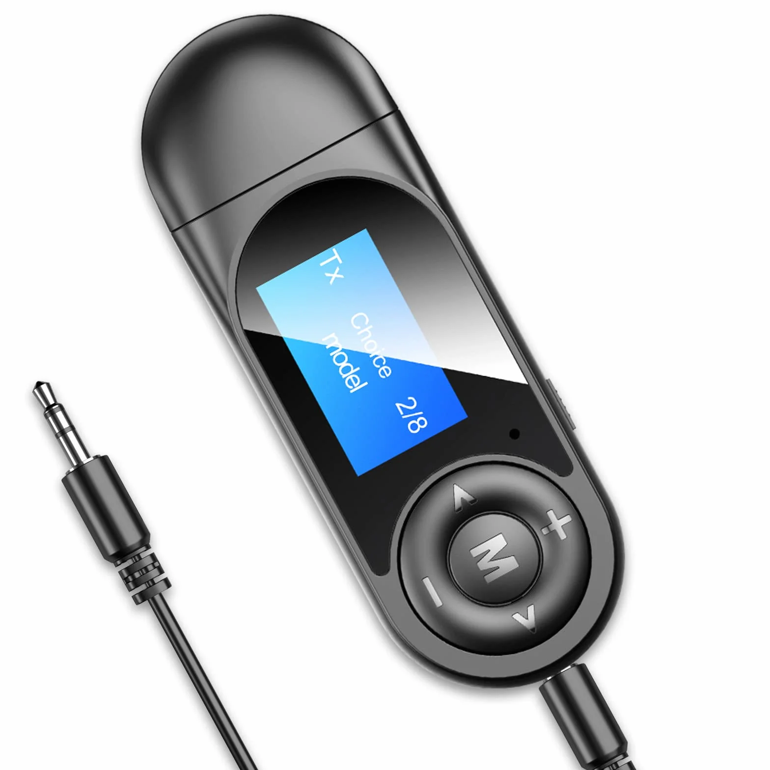 USB Trasmettitore Ricevitore Bluetooth 5.0, Adattatore Wireless Audio con 3.5mm AUX per TV/PC/Cuffie/Altoparlanti/Auto, bluetooth aux chiavetta, bluetooth per auto, Microfono Integrato