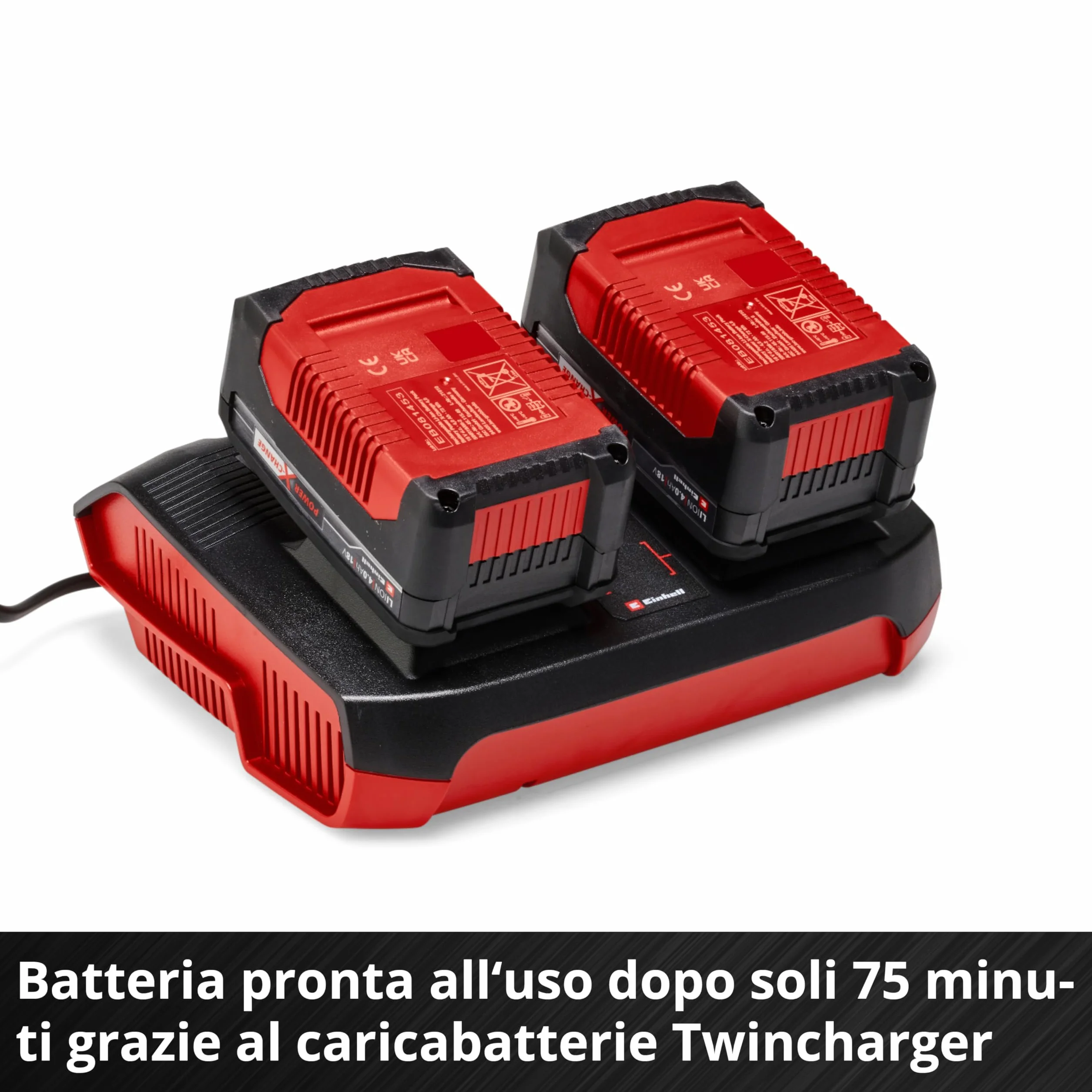 Einhell Power X-Change Starter Kit 2 Batterie 4,0 Ah Twincharger 18 V Li-Ion