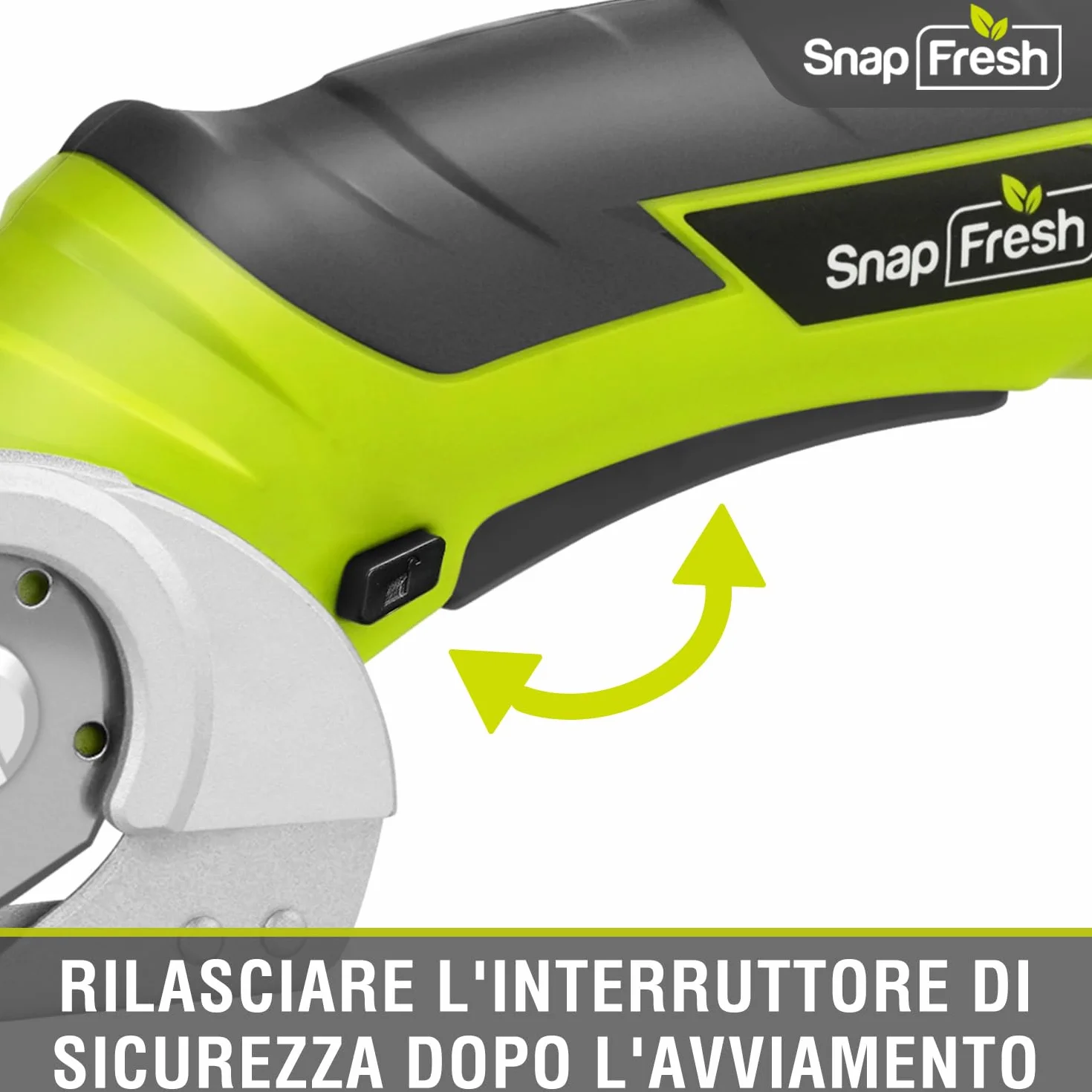 SnapFresh Taglierina Elettrica Forbici Elettriche 4V a Batteria Rotativa per Cartone Carta