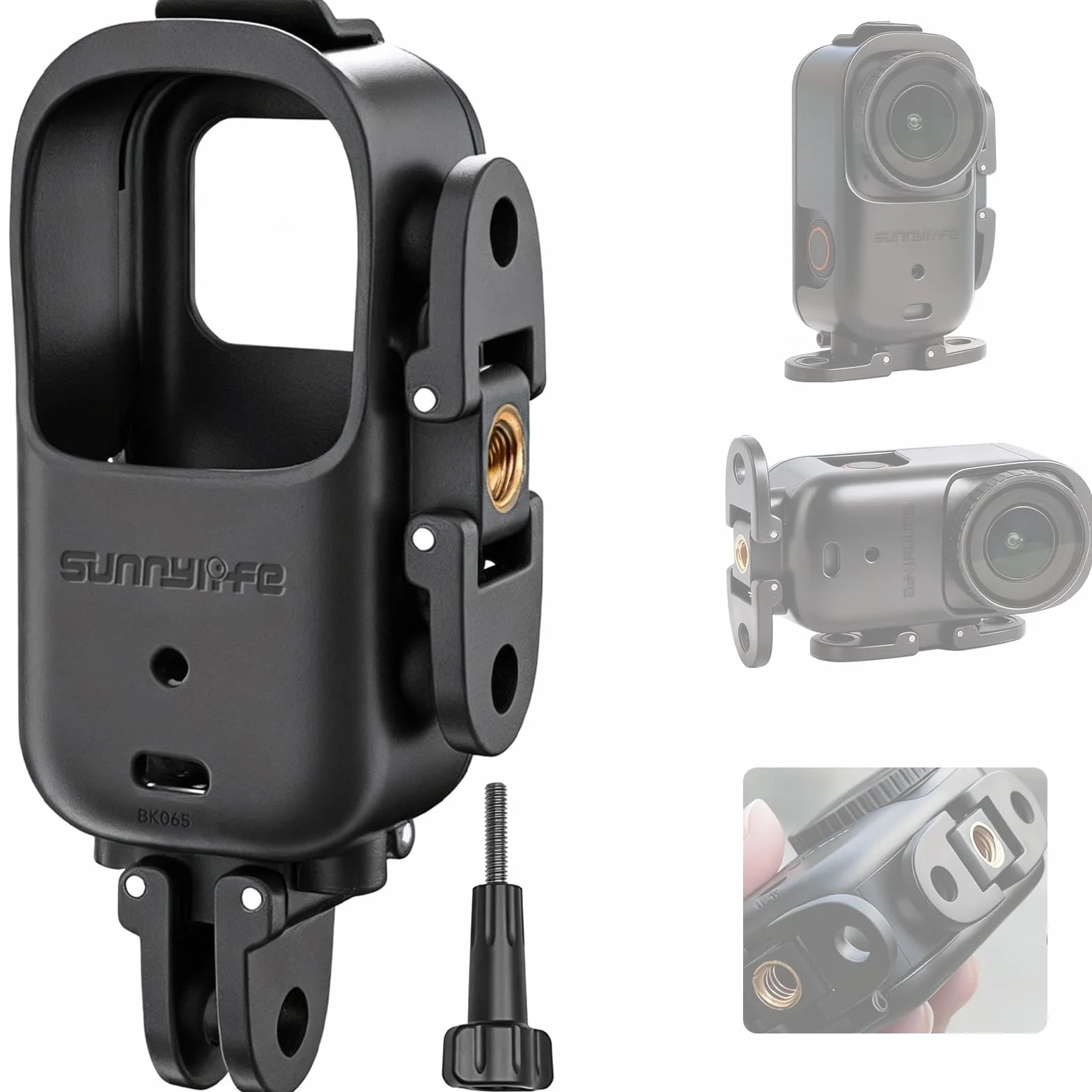 Telaio protettivo Gabbia Plastica per DJI Osmo Nano, Verticale-Orizzontale Adattatore Supporto Espansione Staffa Accessori per DJI Osmo Nano per treppiede/bastone selfie/zaino bicicletta clip