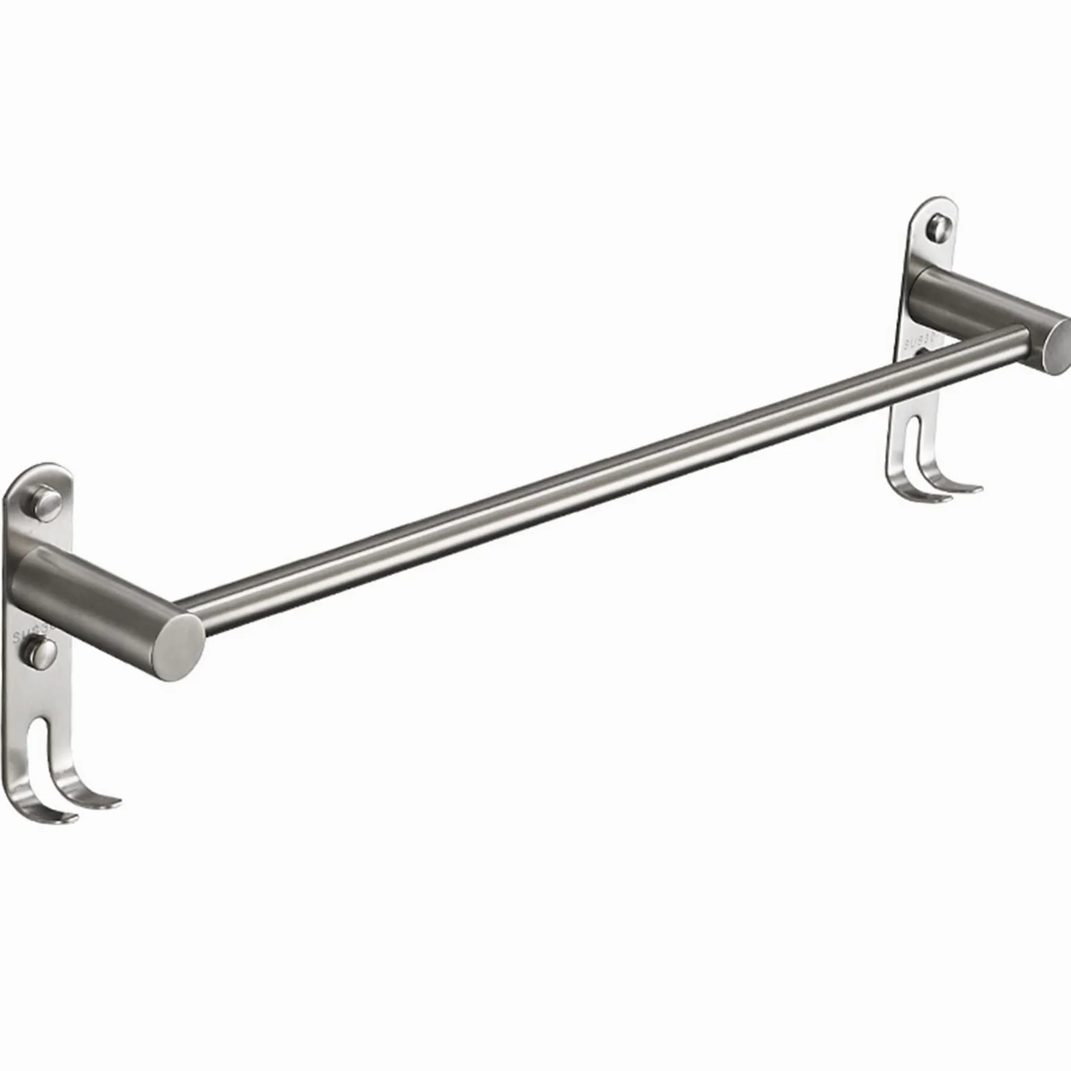 Portasciugamani Singolo a Parete, Portasalviette in Acciaio Inossidabile con Finitura Argento Lucido per Bagno o Cucina, 30/40/50/60 (Size : 40cm)