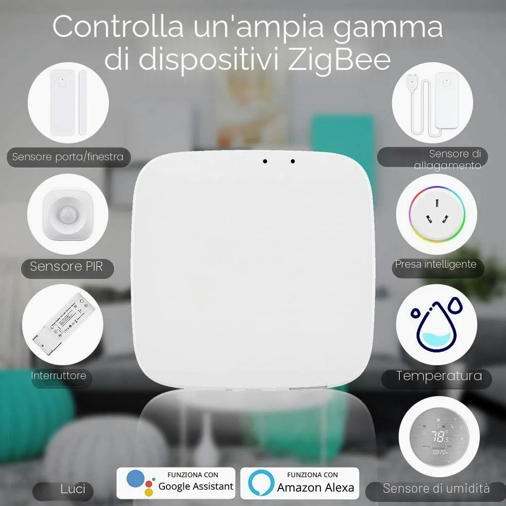 MOES Tuya ZigBee Smart Gateway Hub per prodotti Tuya ZigBee Smart Home | Bridge, Smart Life APP Telecomando wireless, funziona, Alexa Google Home