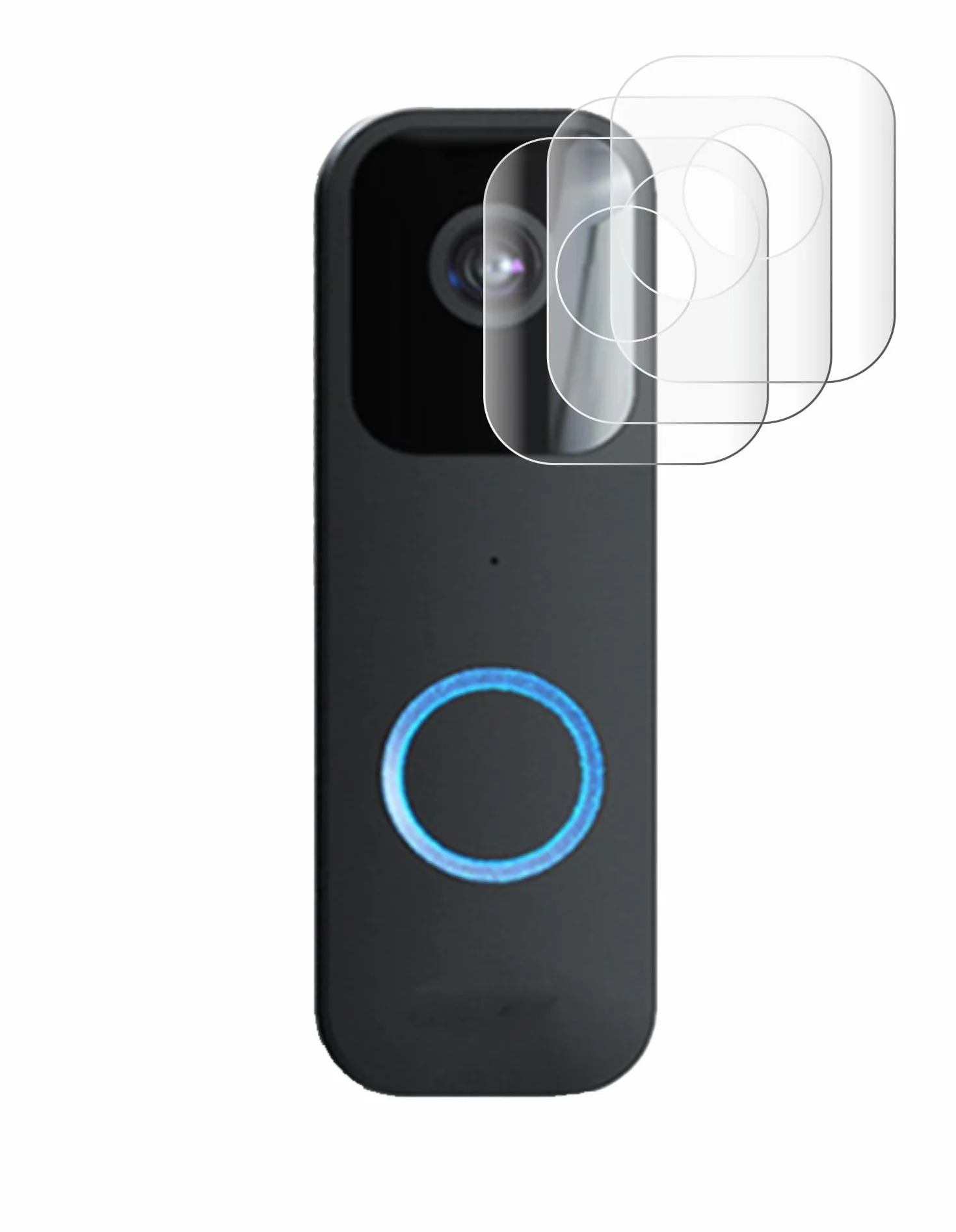 savvies 4 Pezzi Full-Screen Pellicola Protettiva per Blink Video Doorbell Full Cover Pellicola Copertura [Trasparente, 3D Curved, Proteggi Schermo]